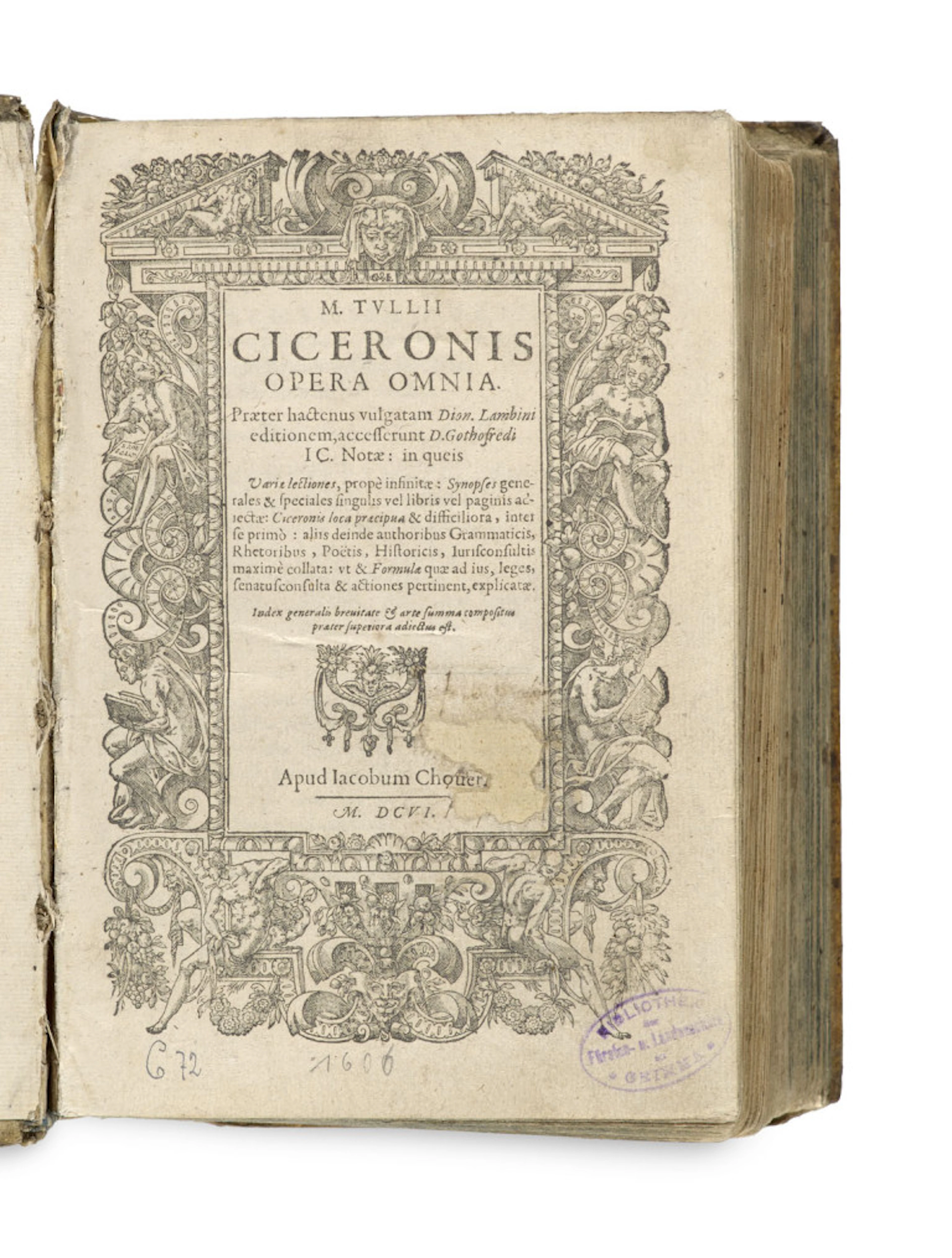 Marcus Tullius Cicero. Opera omnia, praeter hactenus …
