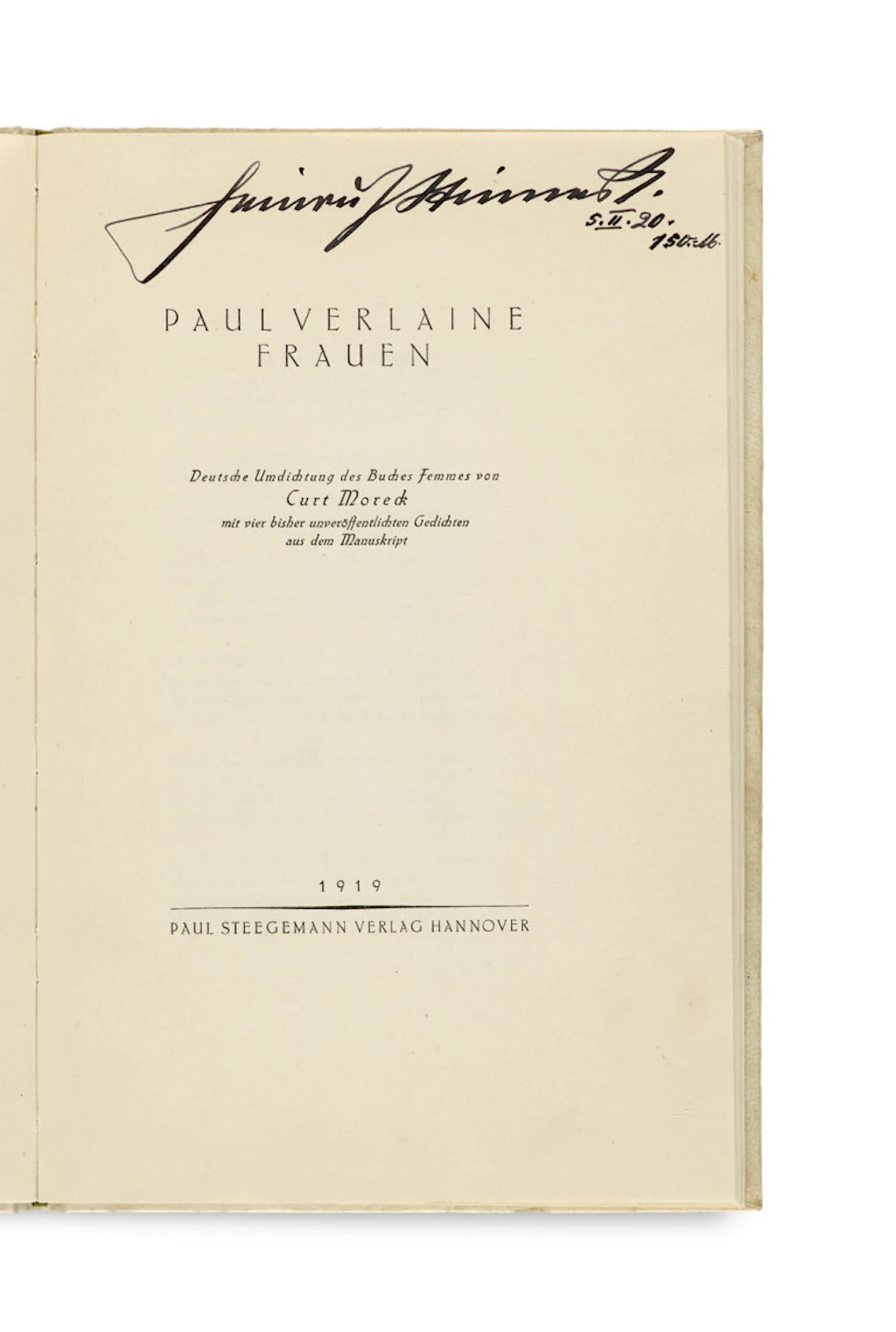 Paul Verlaine. Frauen. Deutsche Umdichtung …