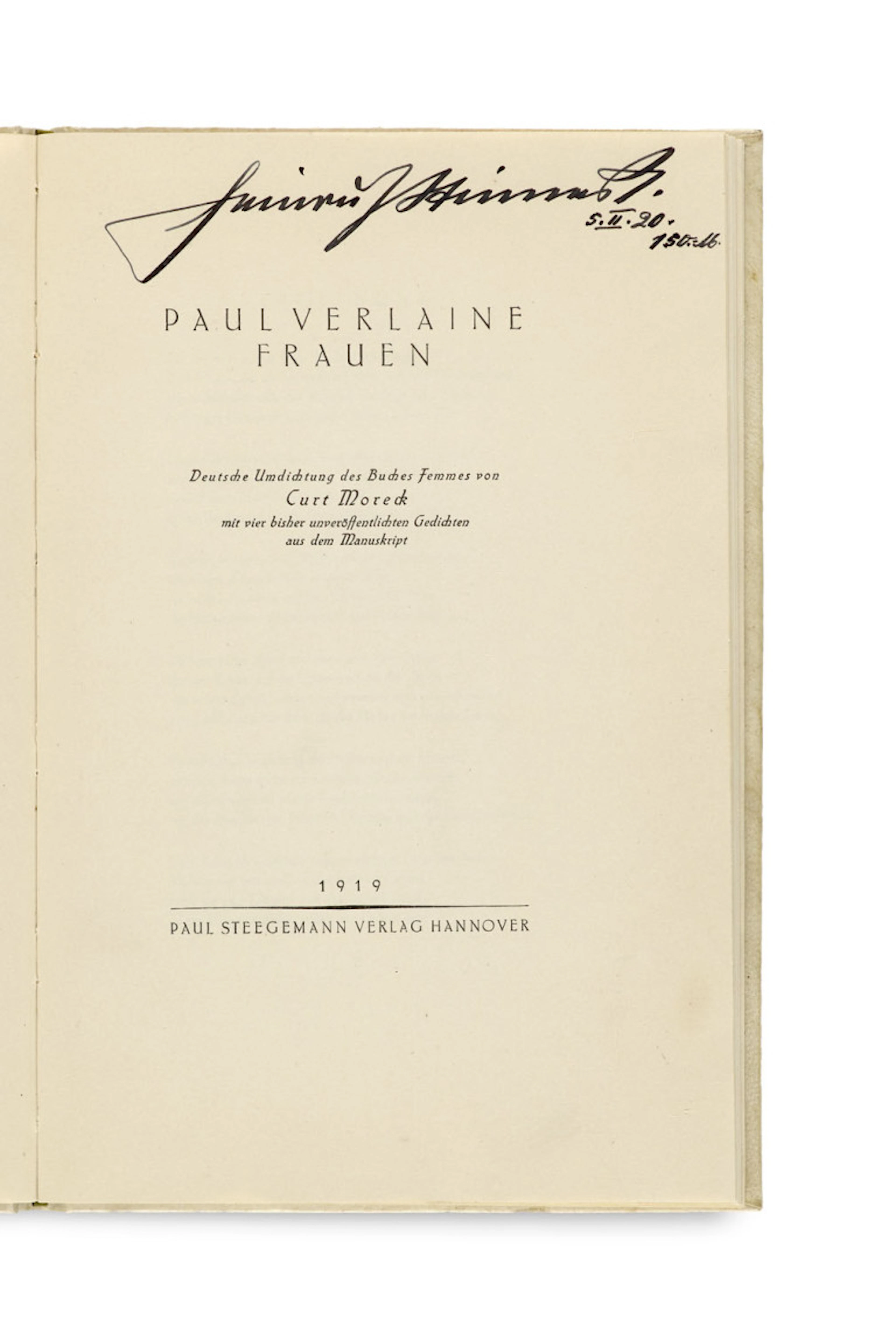 Paul Verlaine. Frauen. Deutsche Umdichtung …