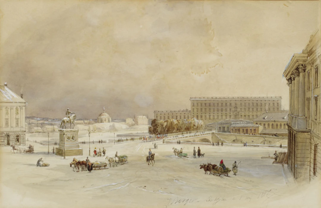 Johan Christian Berger. Stockholm. 1847. Aquarell auf …