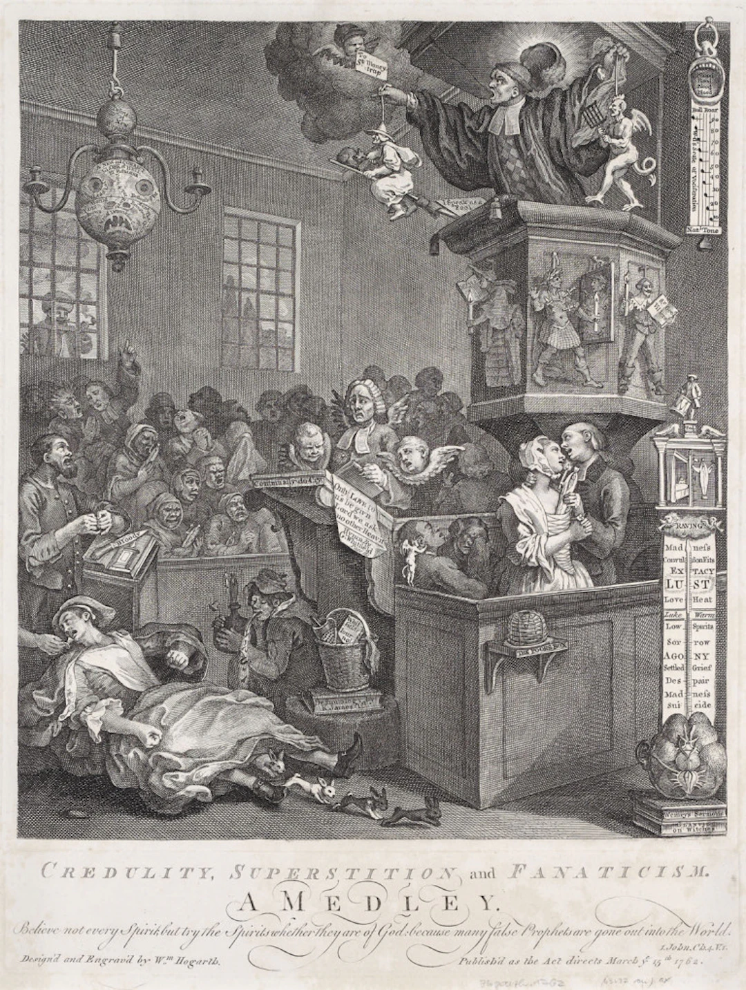 William Hogarth. Sammlung von 3 Kupferstichen …