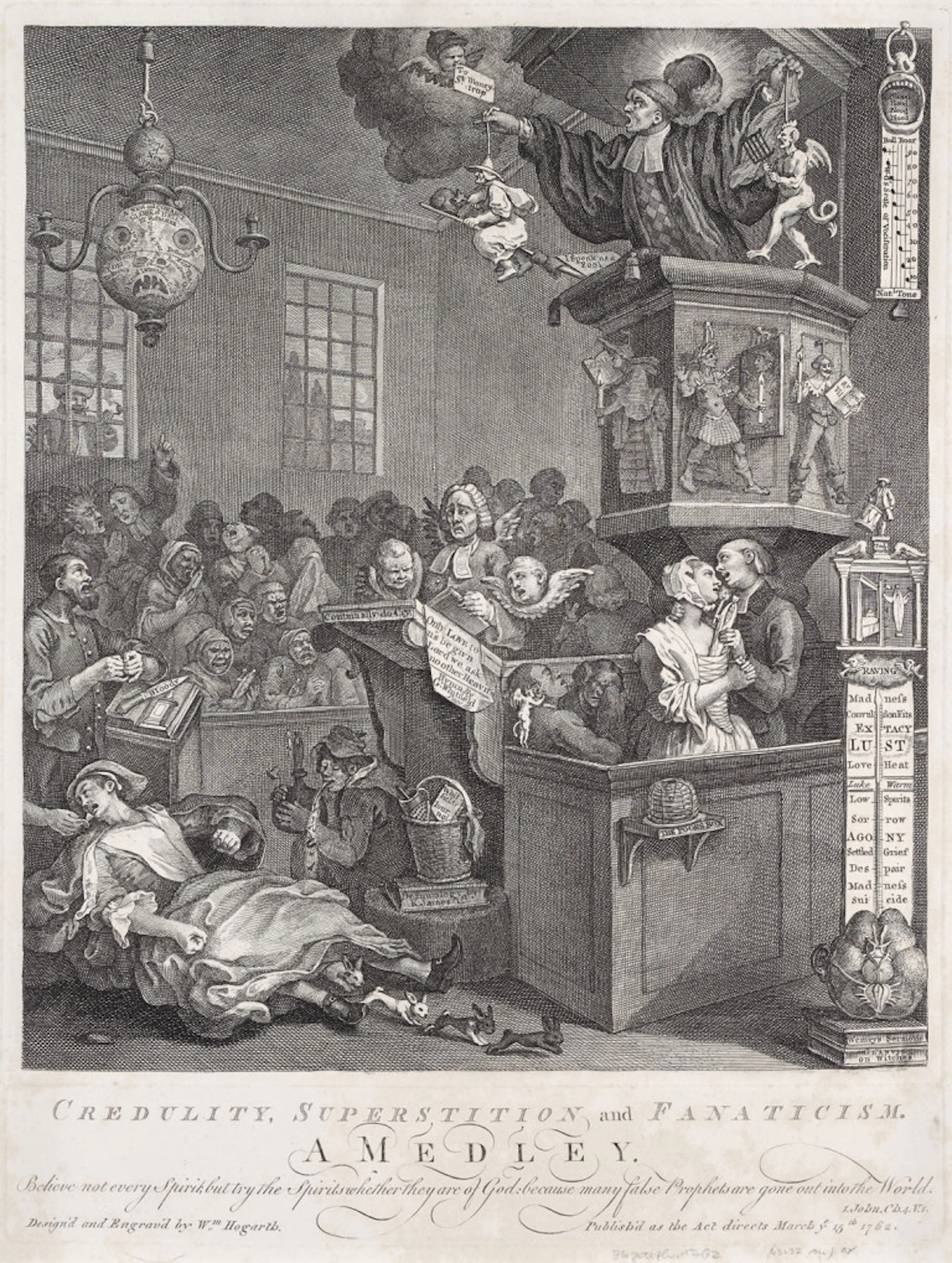 William Hogarth. Sammlung von 3 Kupferstichen …