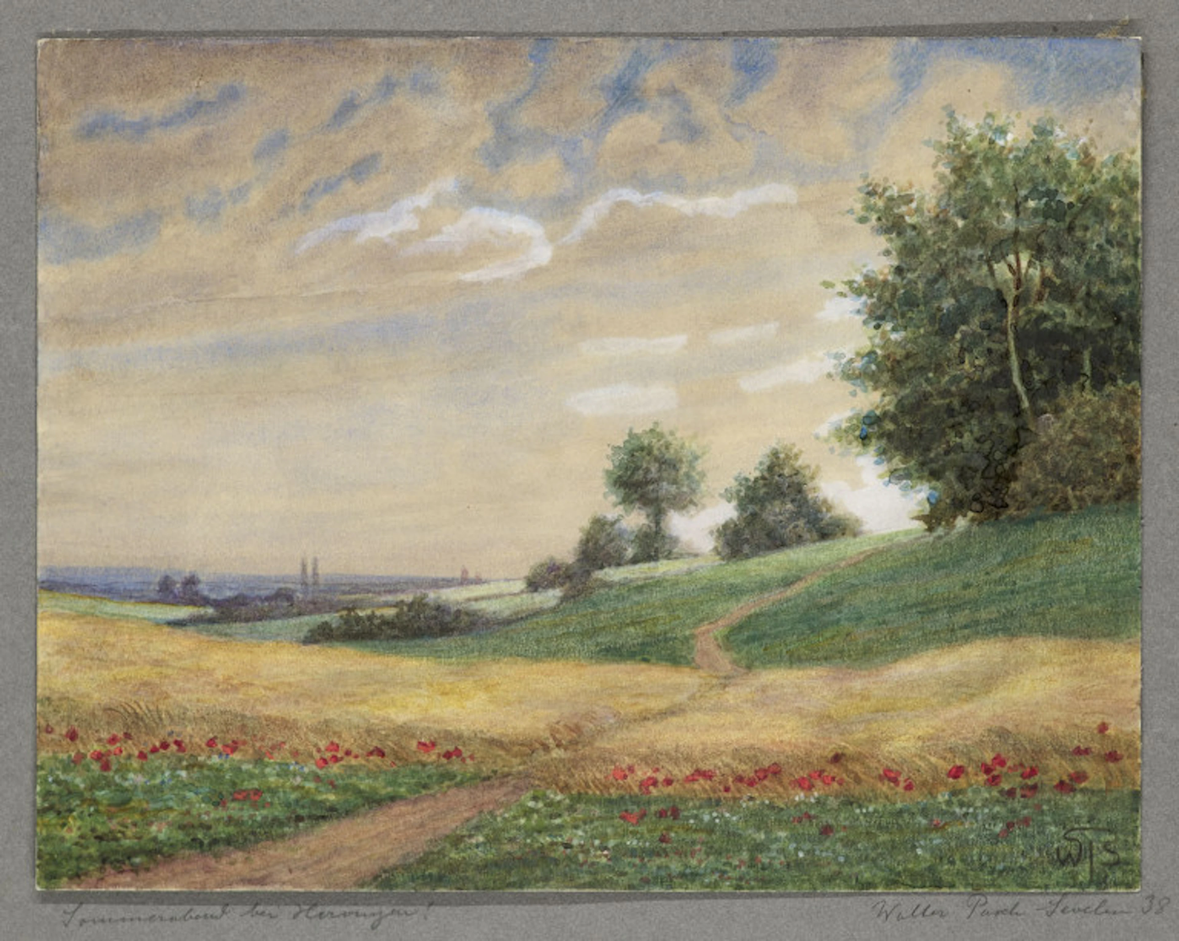 Walter Pasch-Sevelen. Sommerabend bei Herongen.