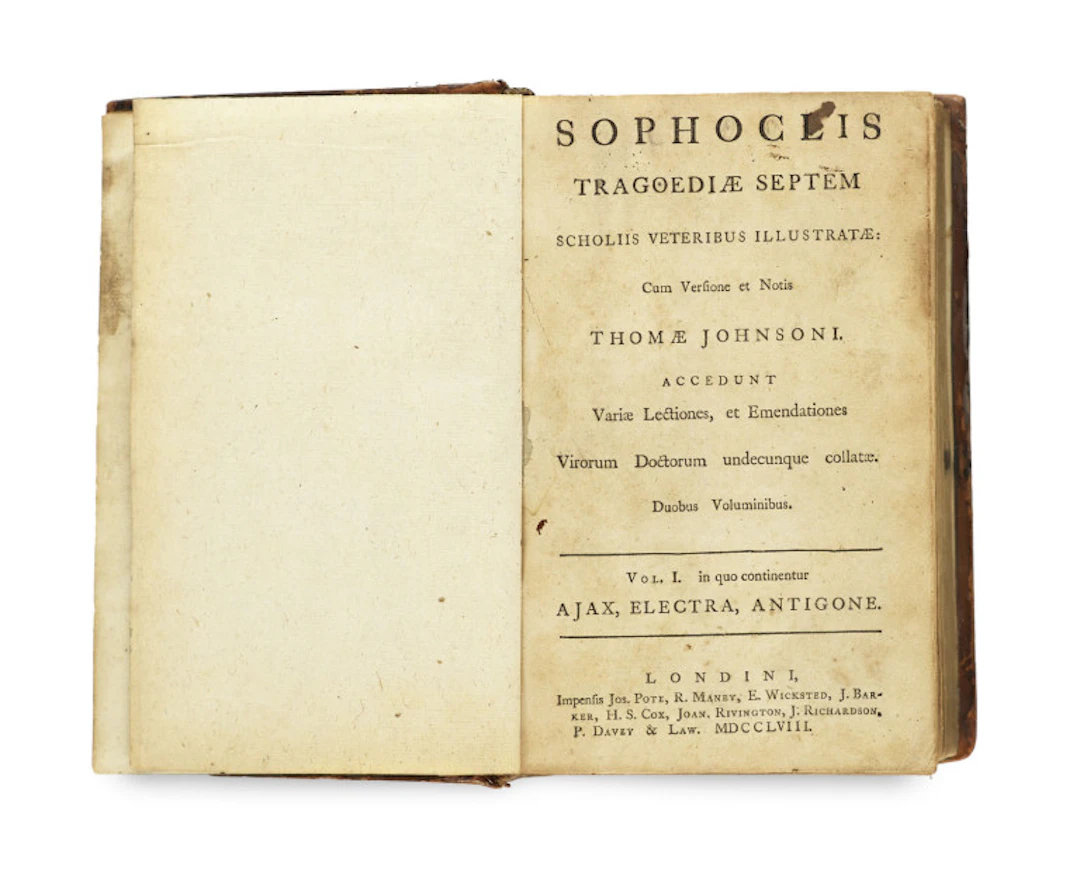 Thomas Johnson. Sophoclis Tragoediae septem …