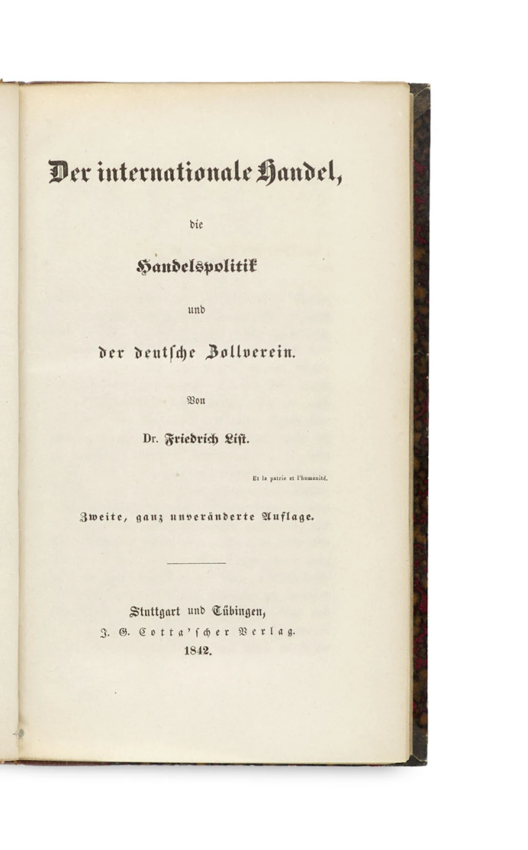 Friedrich List. Das nationale System der …