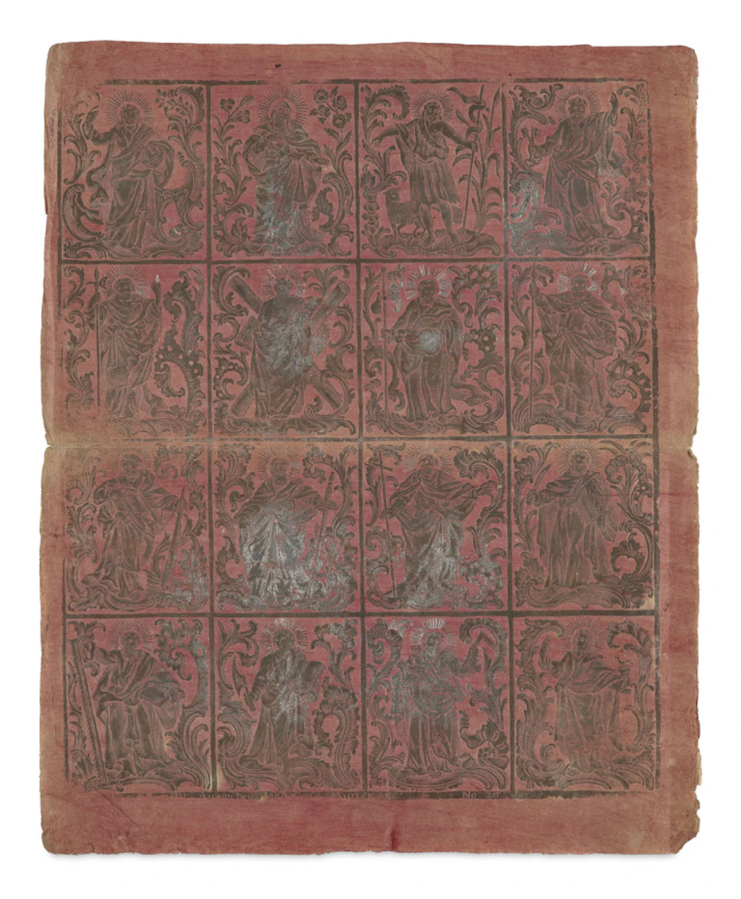 Johann Carl Munck. Brokatpapier mit Rocaillen …