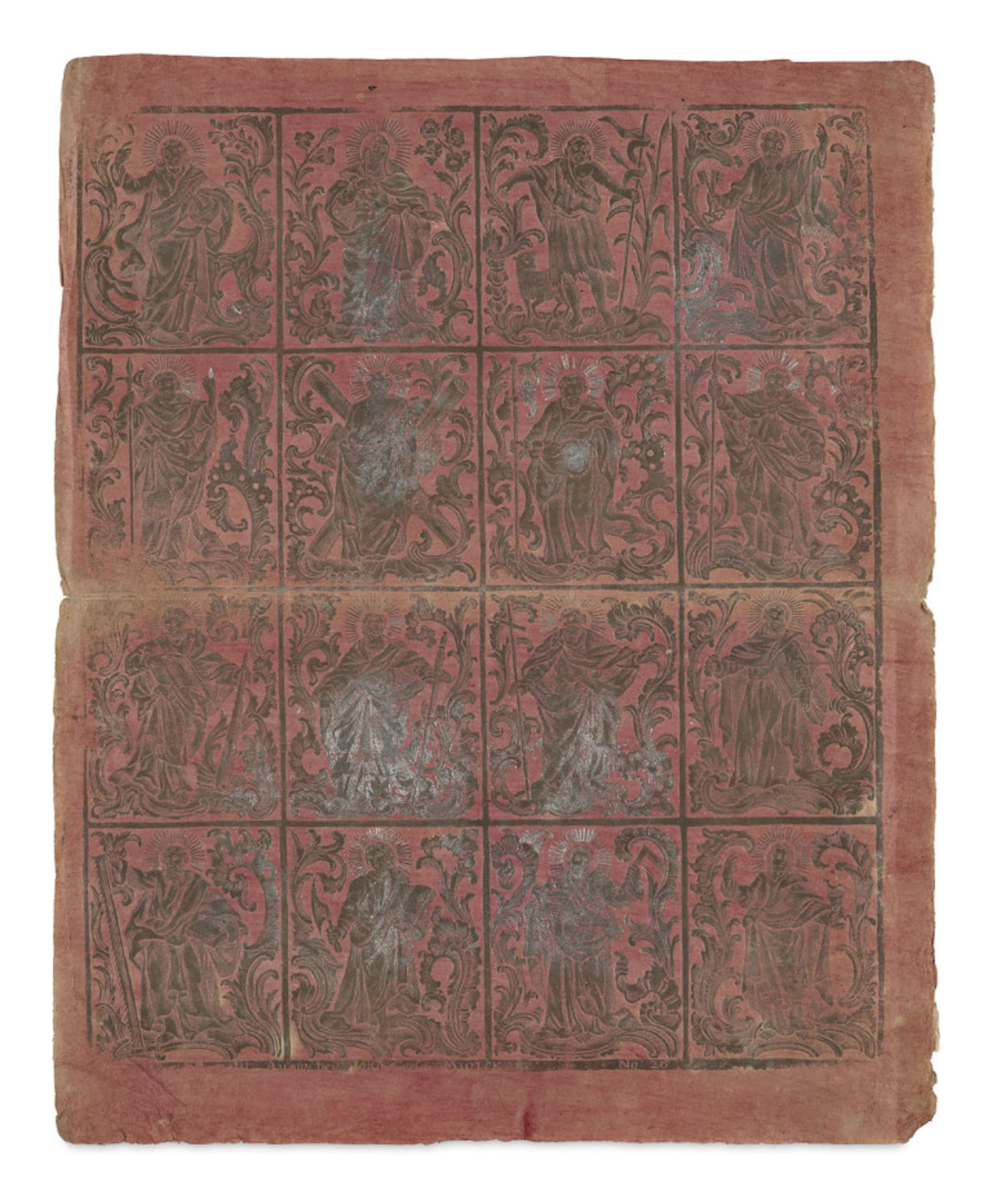Johann Carl Munck. Brokatpapier mit Rocaillen …