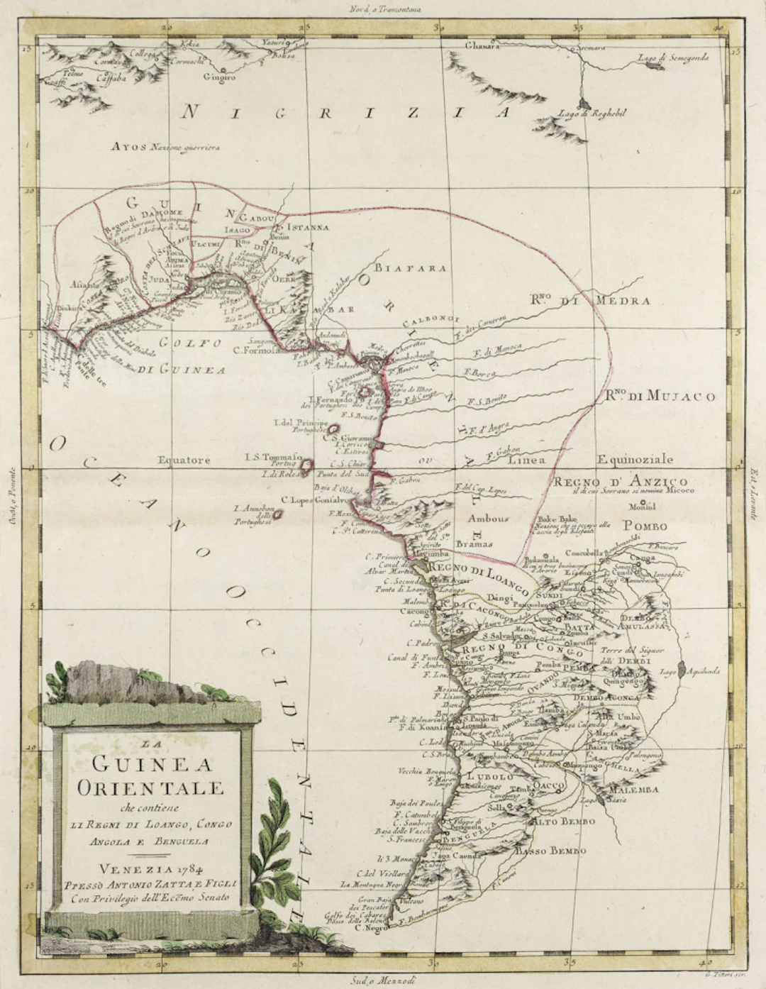 Antonio Zatta. La Guinea Orientale che …
