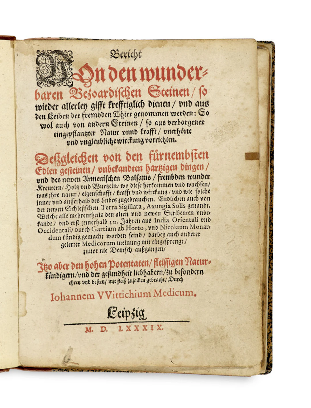 Johann Wittich. Bericht von den wunderbaren …
