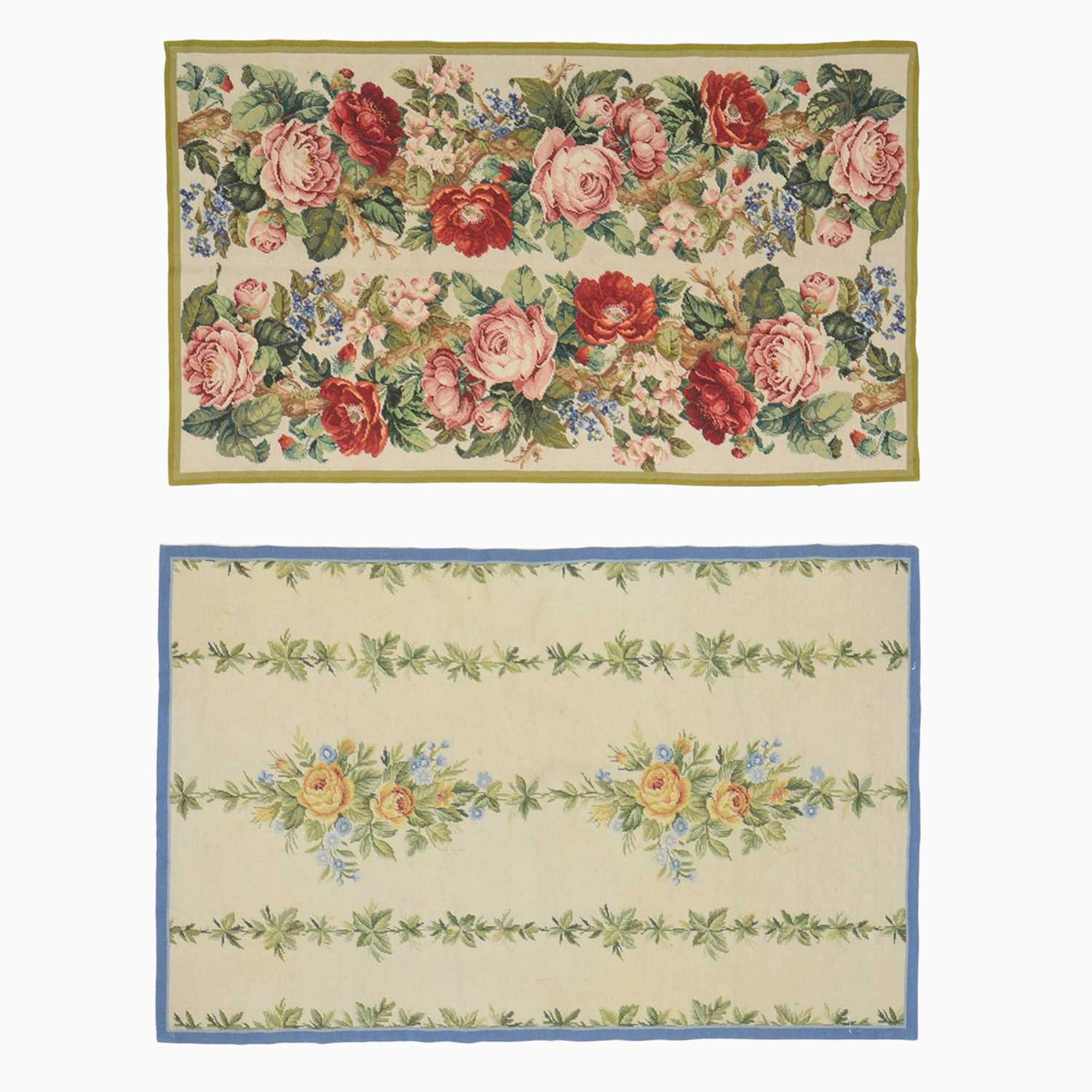 Two Needlepoint Rugs