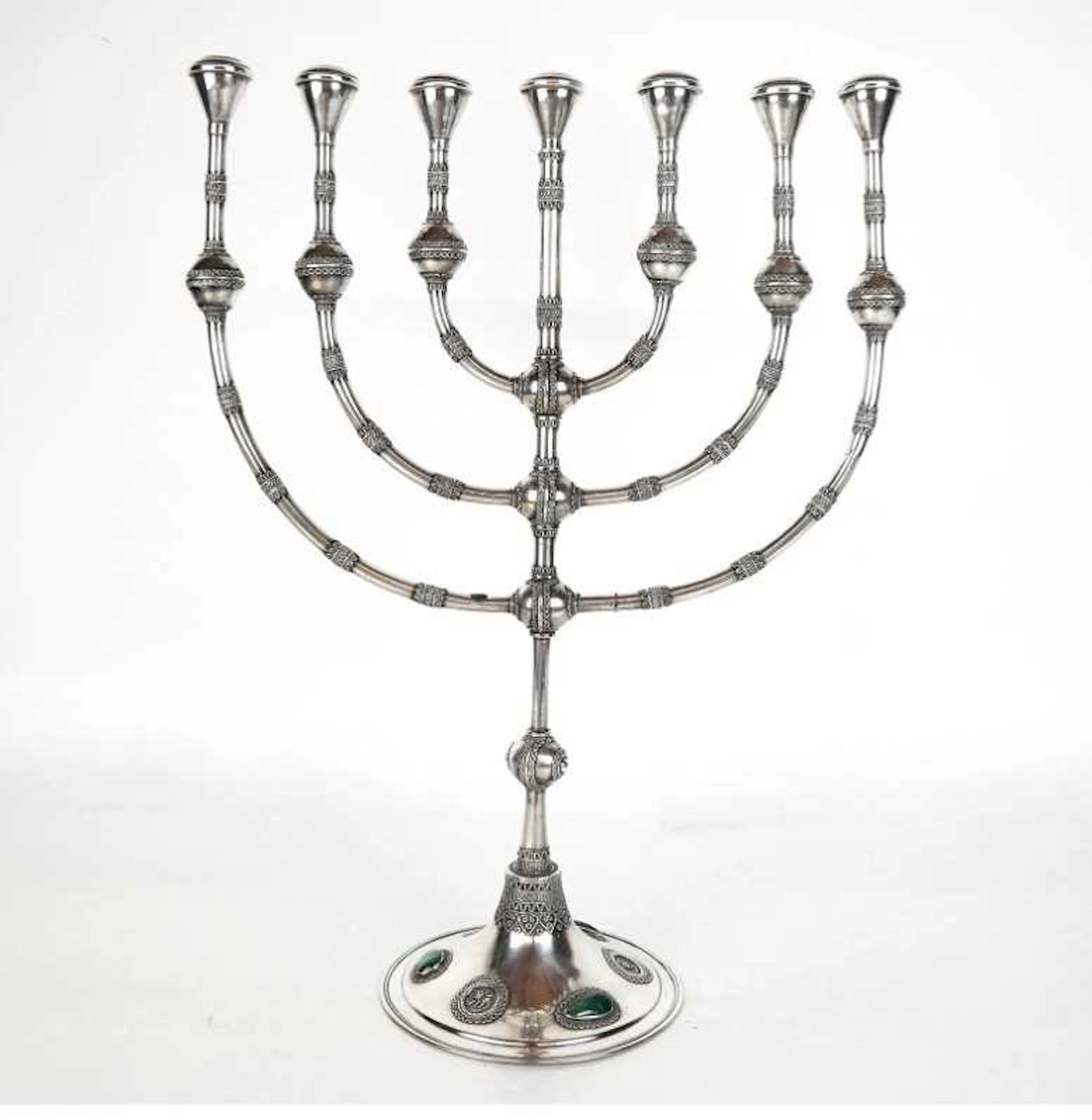 Israeli Sterling Silver Menorah