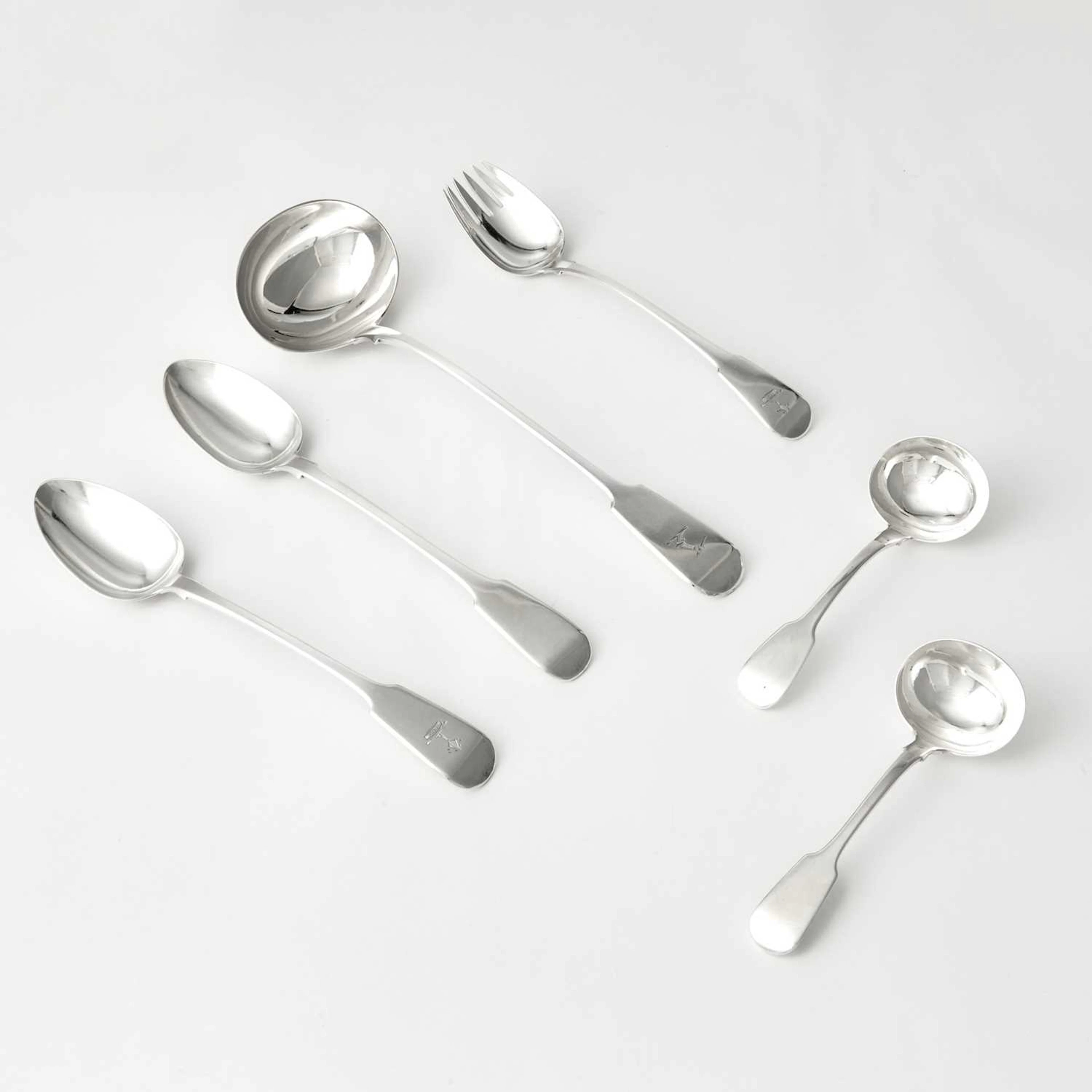Group of Georgian/Victorian Sterling Silver Serving Pieces