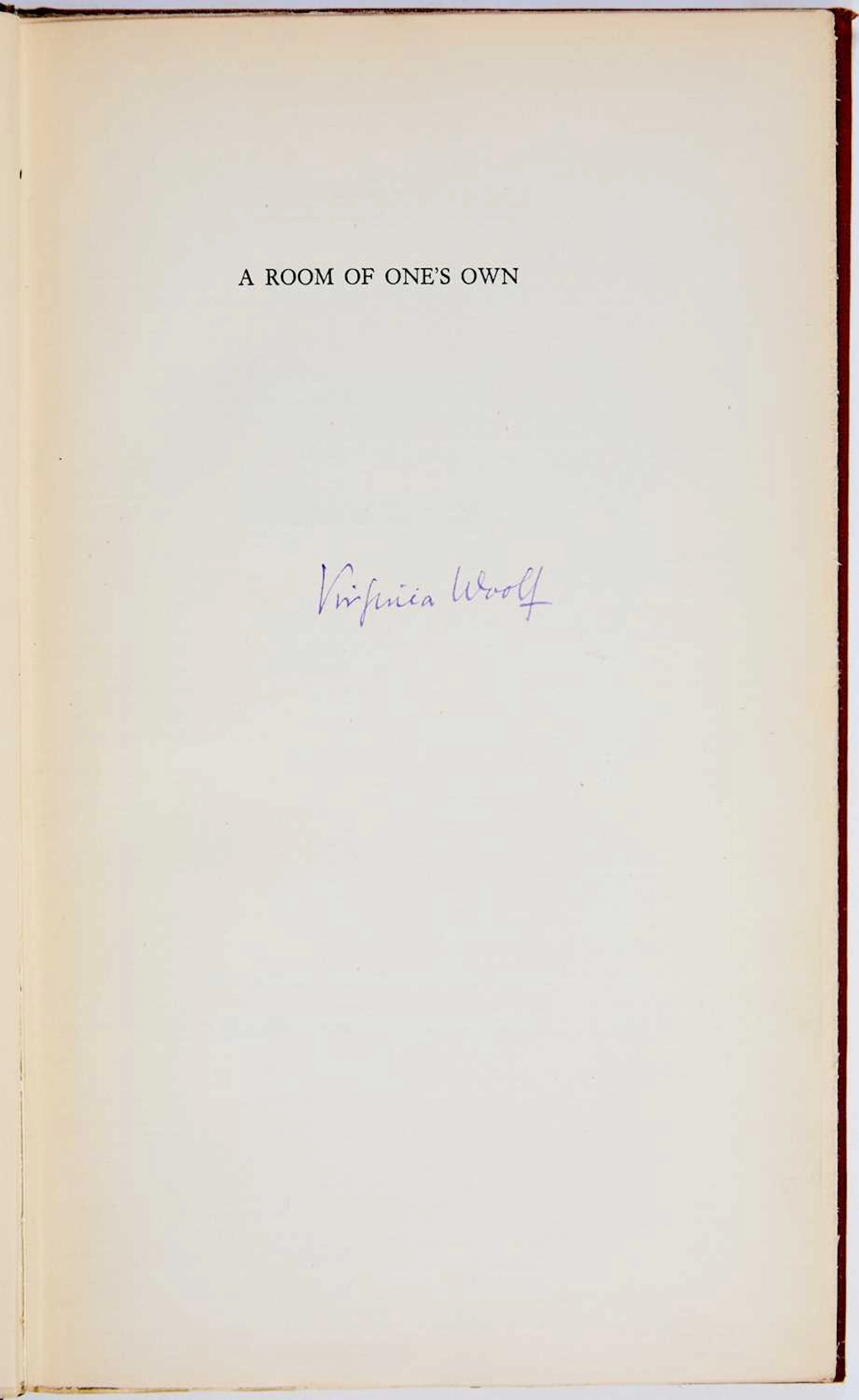 The signed limited edition of Virginia Woolf, Room of One's Own