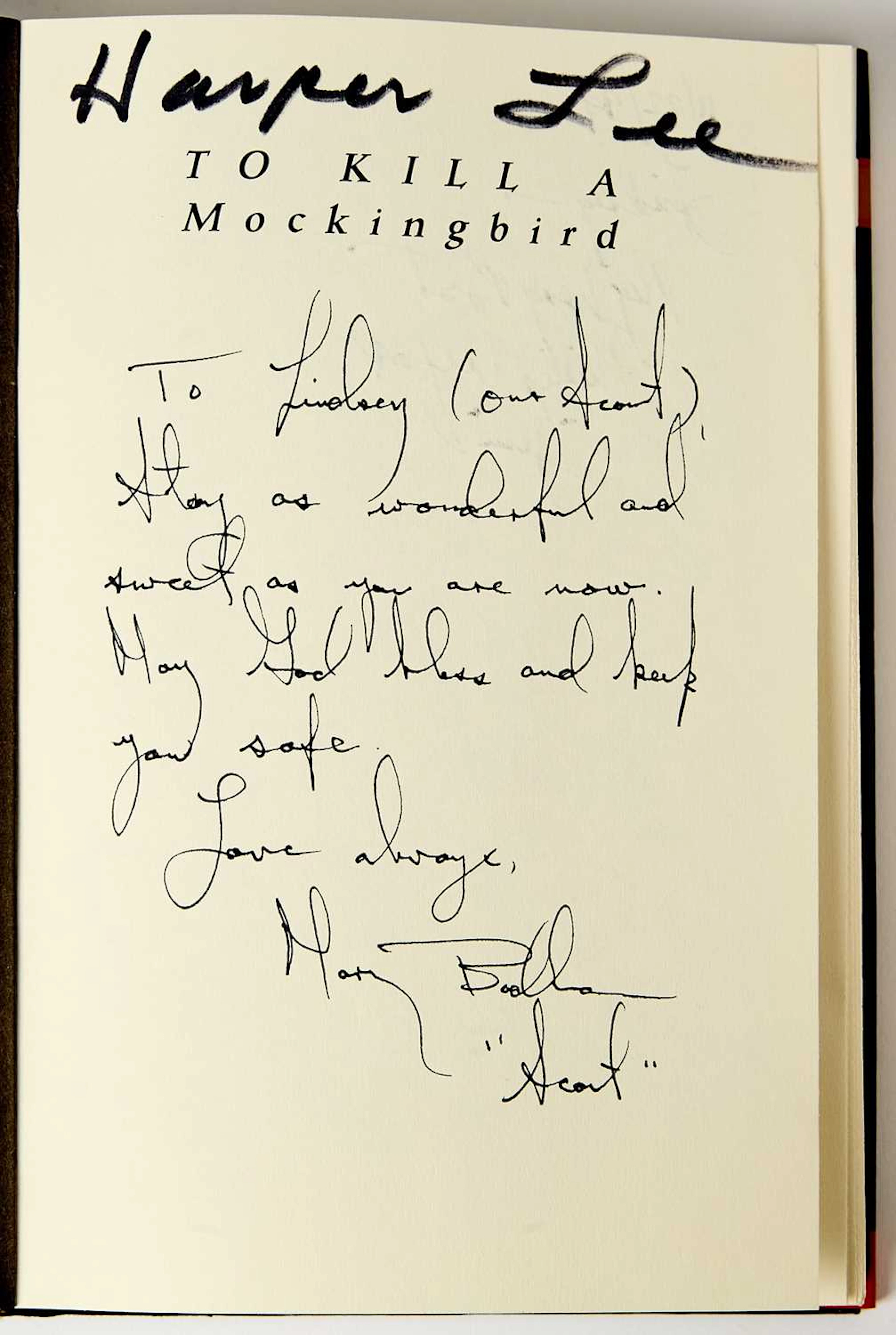 To Kill a Mockingbird signed by Harper Lee, Gregory Peck, Mary Badham
