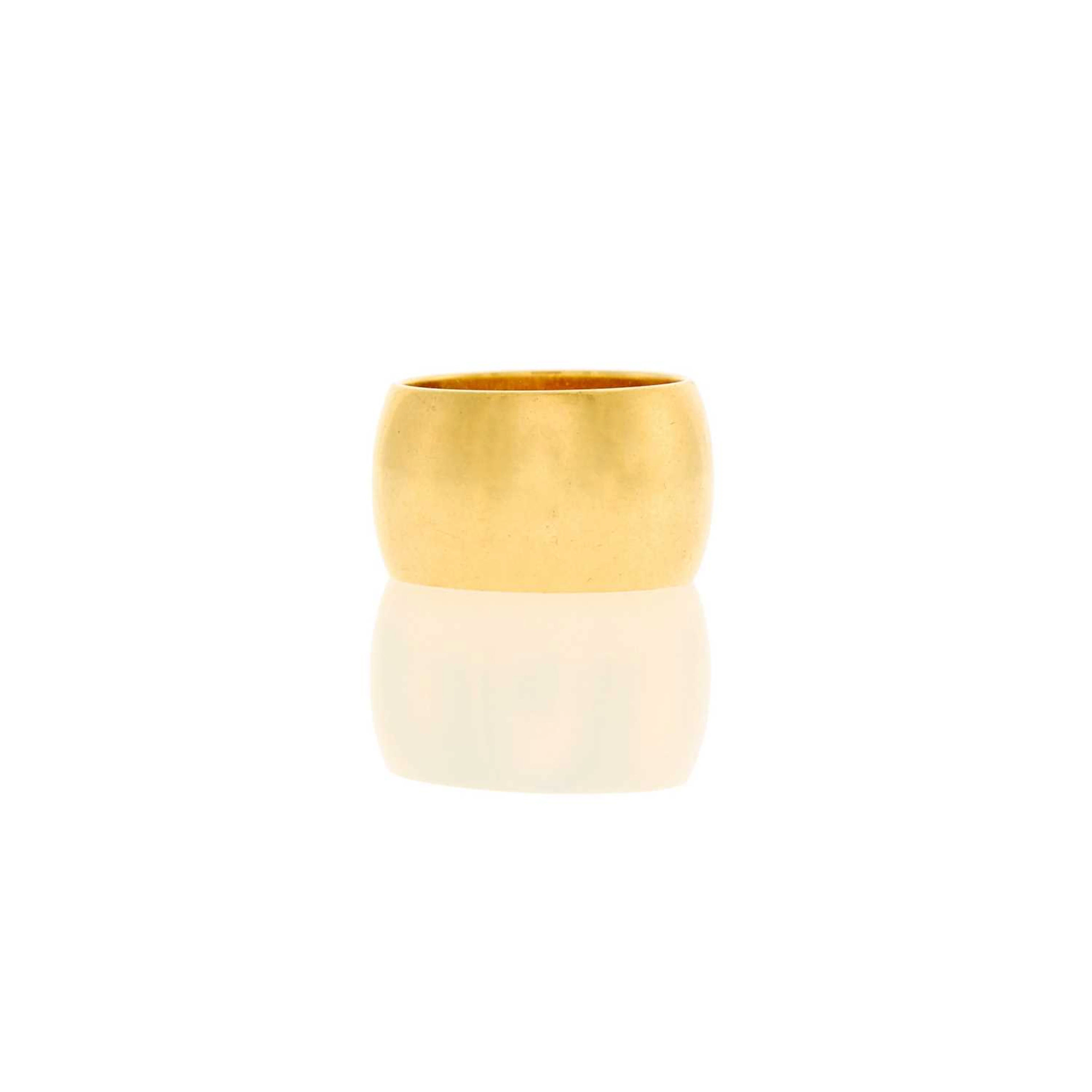 Wide Gold Band Ring