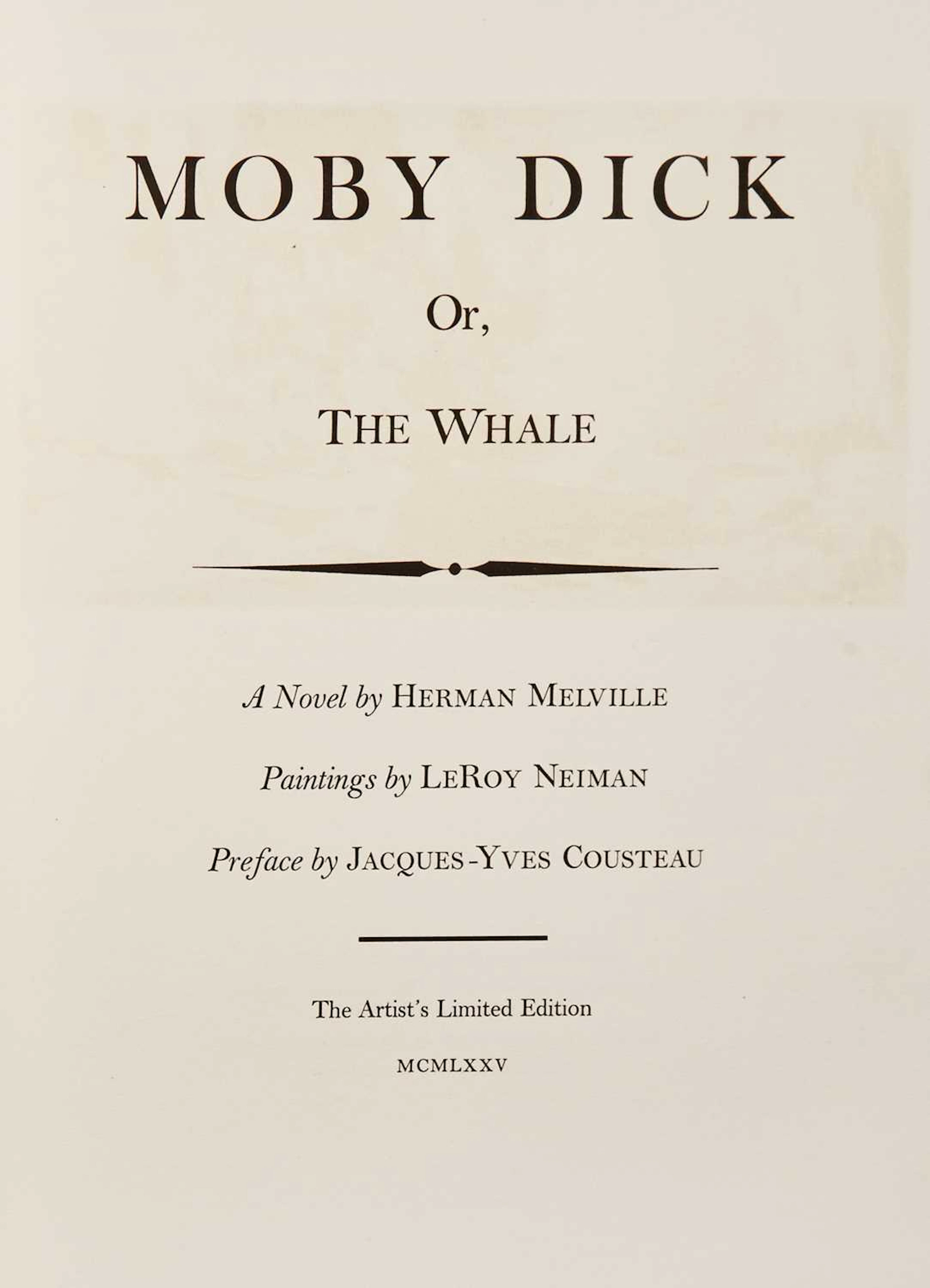 Leroy Neiman's own copy of his illustrated Moby Dick