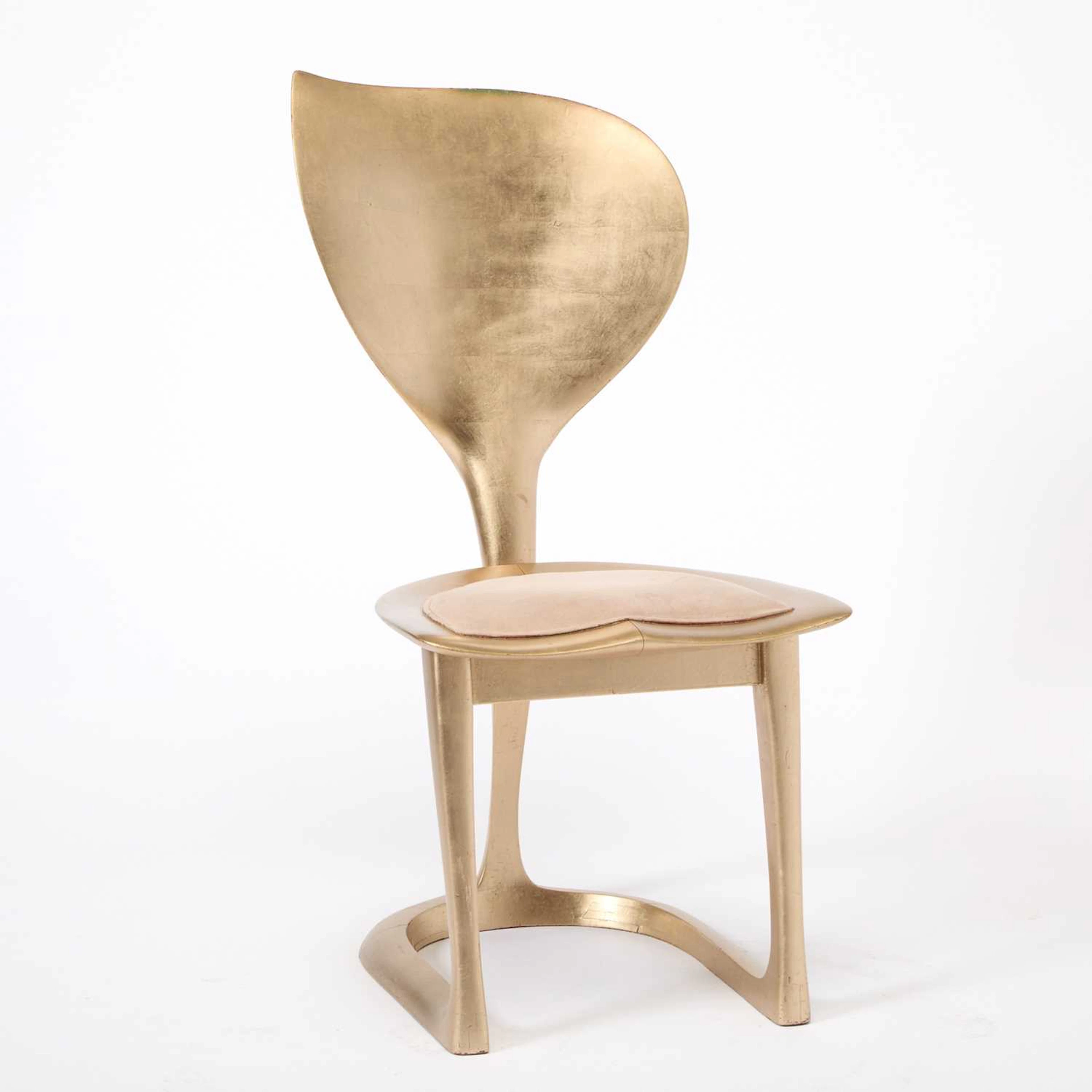 Michael Coffey Studio Silvered Wood "Lotus" Side Chair