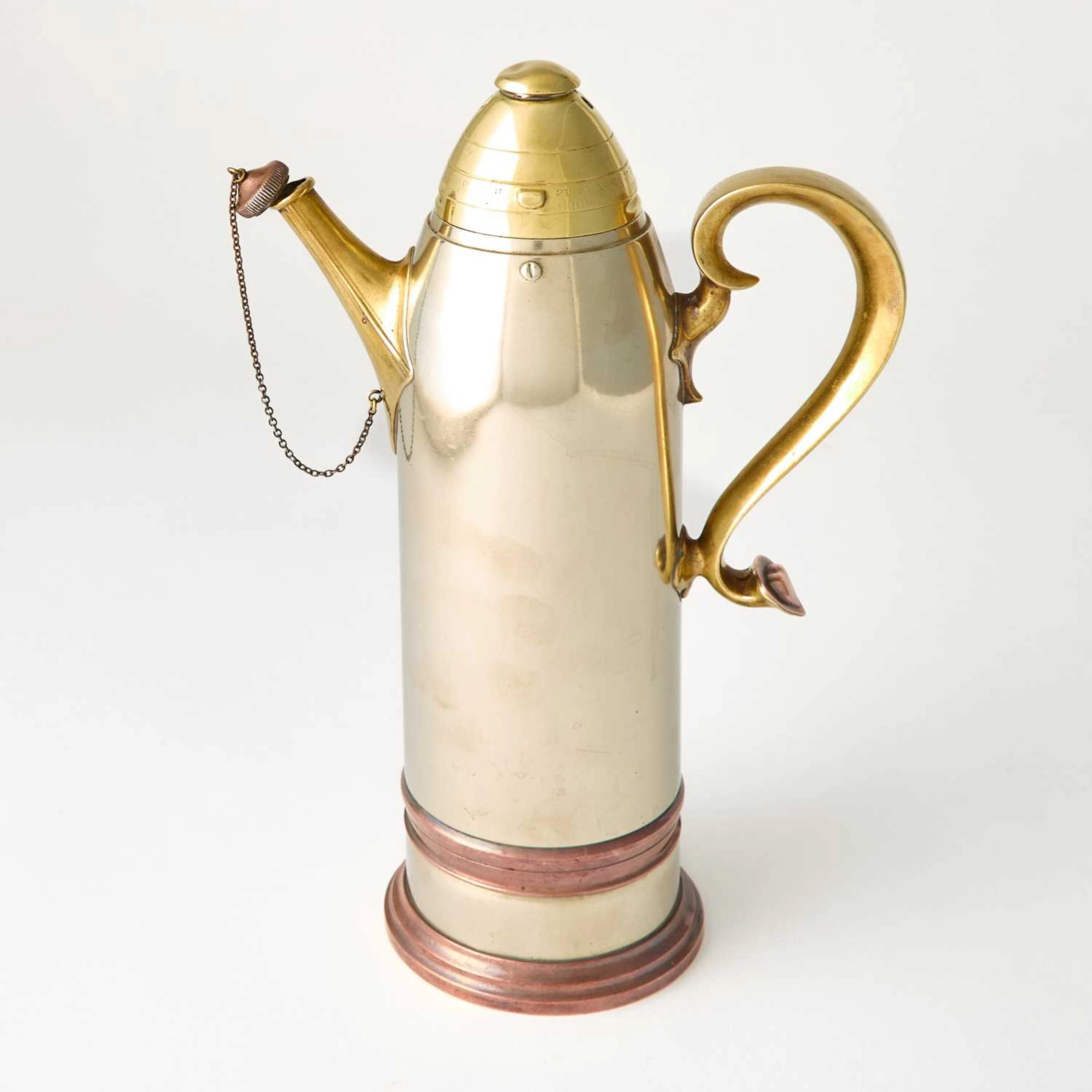 Novelty Silver Plate, Brass and Copper Cocktail Shaker