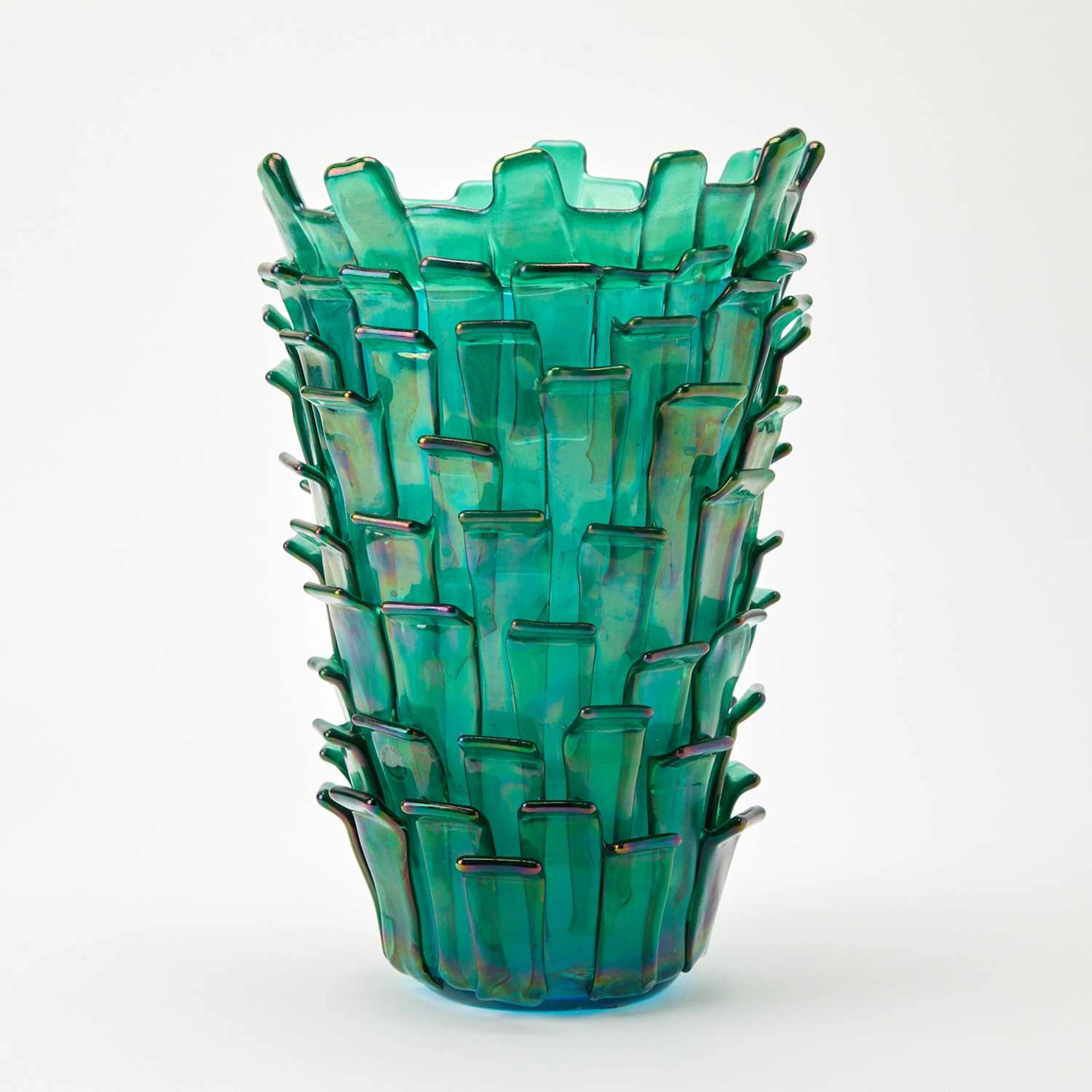 Venini Murano Hand-Blown and Applied Glass "Ritagli" Vase