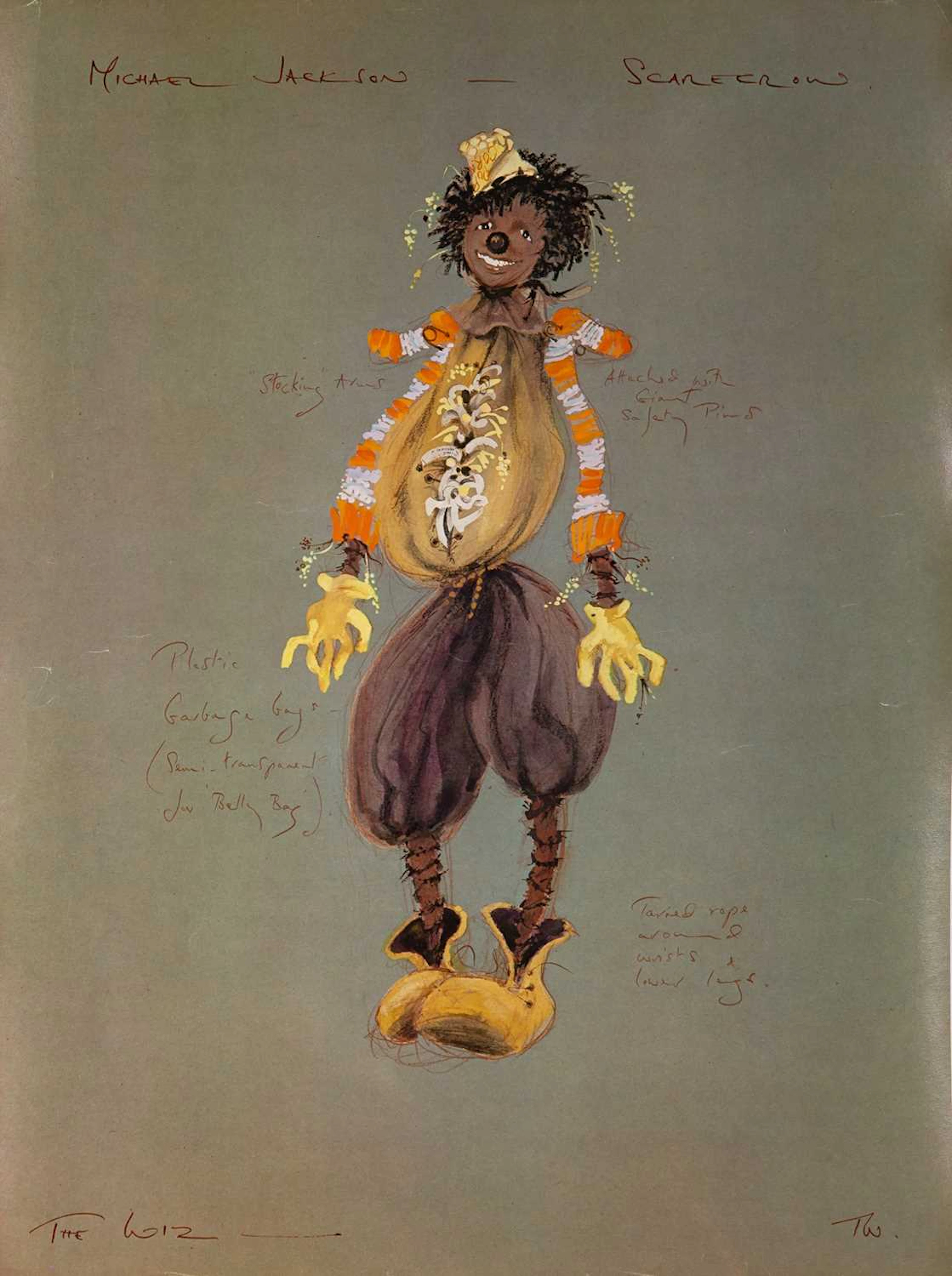 A rare set of costume sketch posters for The Wiz Posters