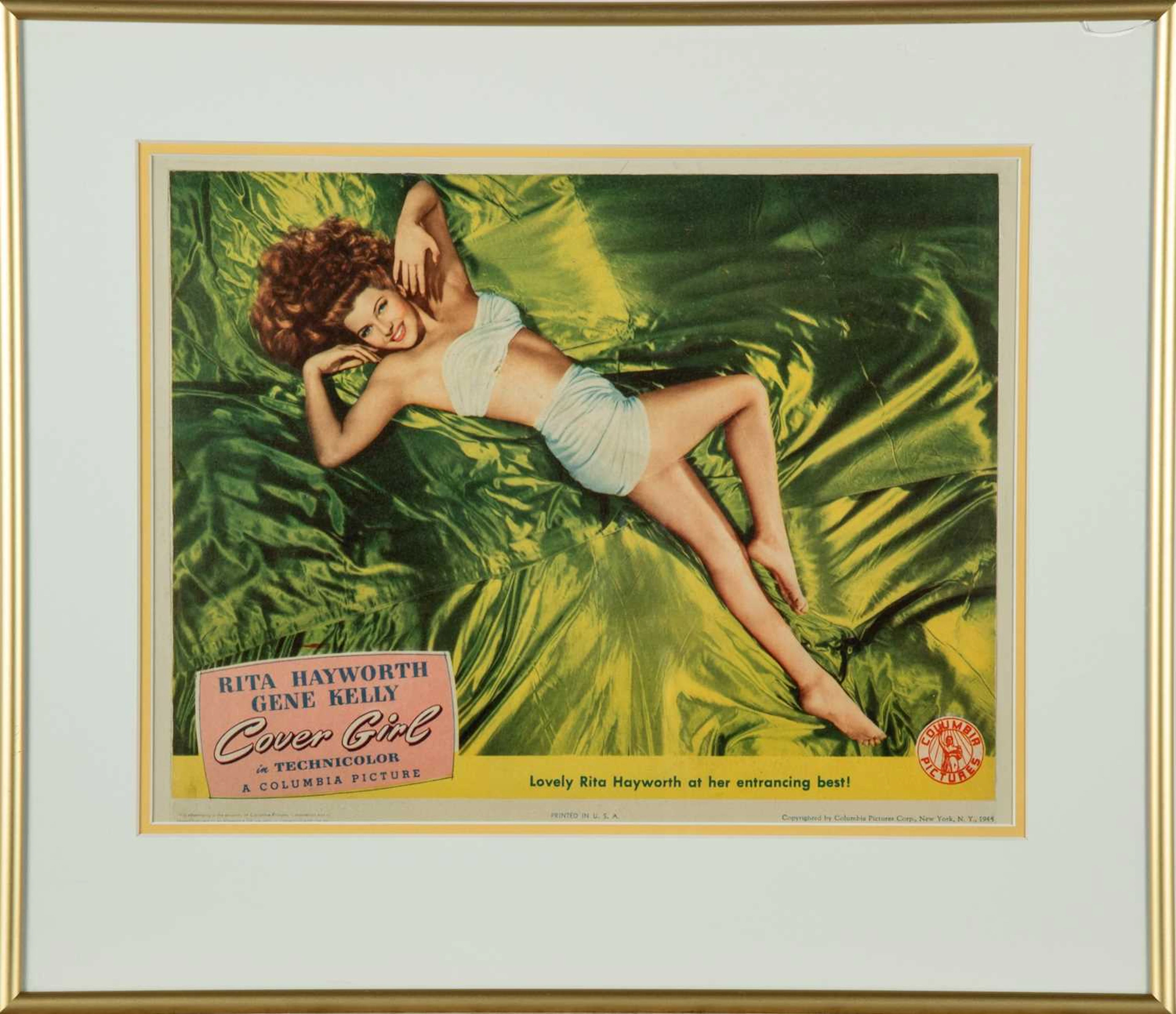 Cover Girl lobby card of Rita Hayworth
