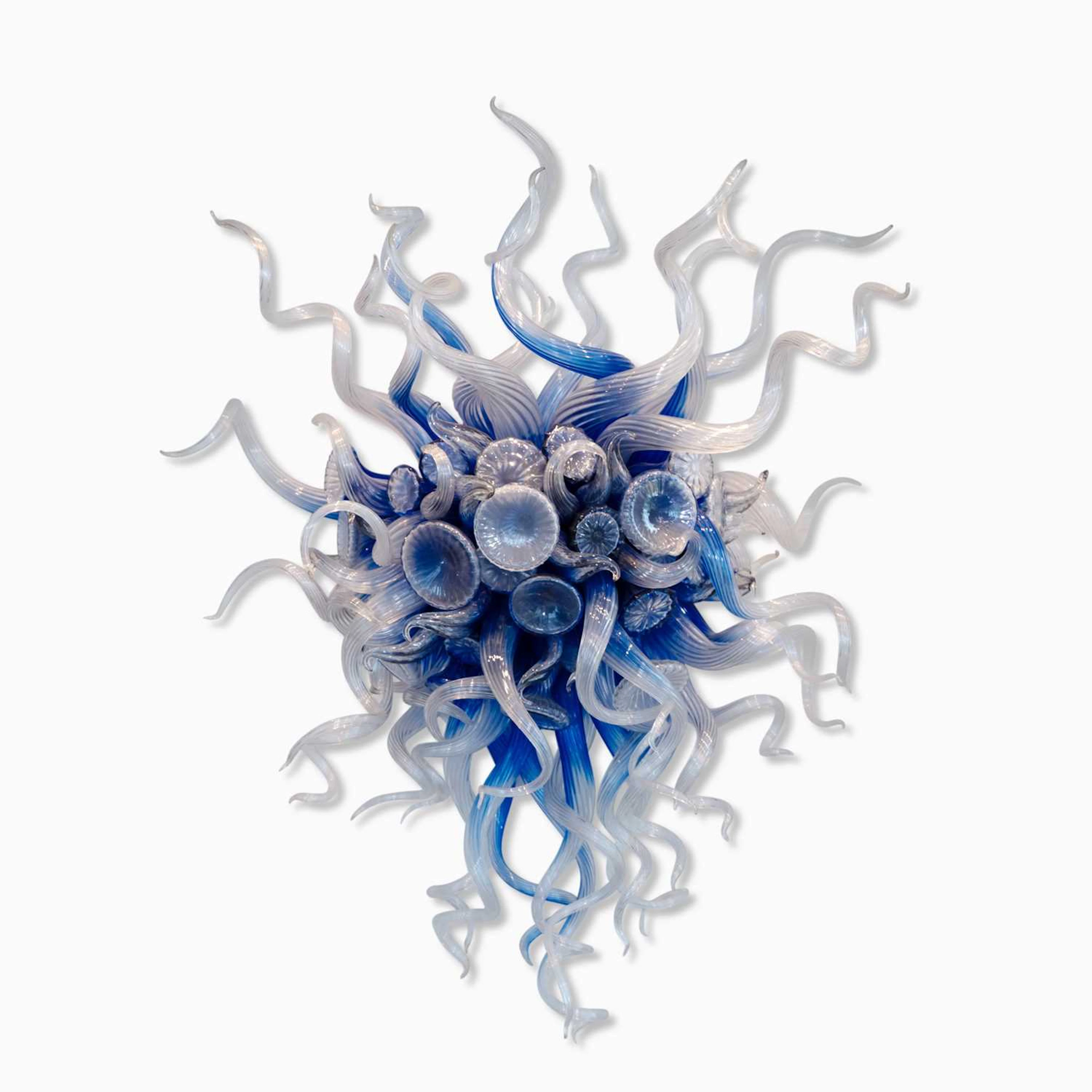 Dale Chihuly Raphael Blue Blown Glass Wall Sconce
