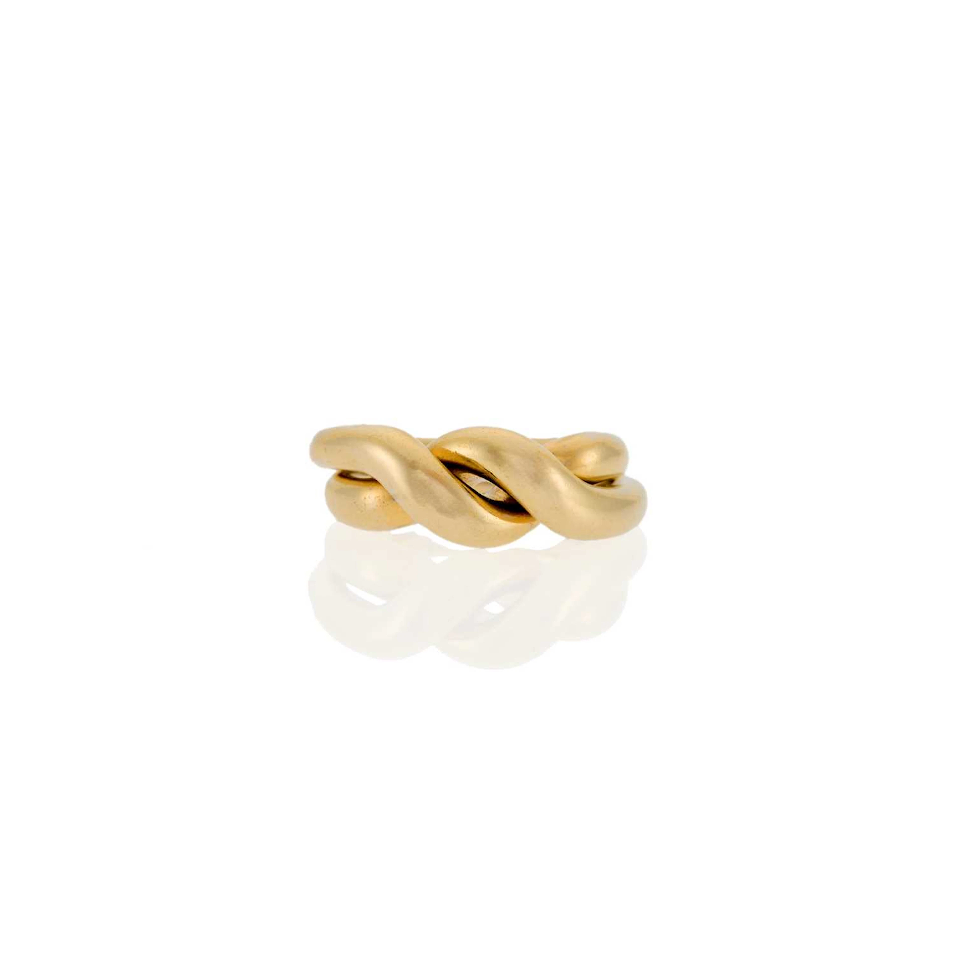 Georges L'Enfant, Van Cleef & Arpels White Gold Puzzle Band Ring, France