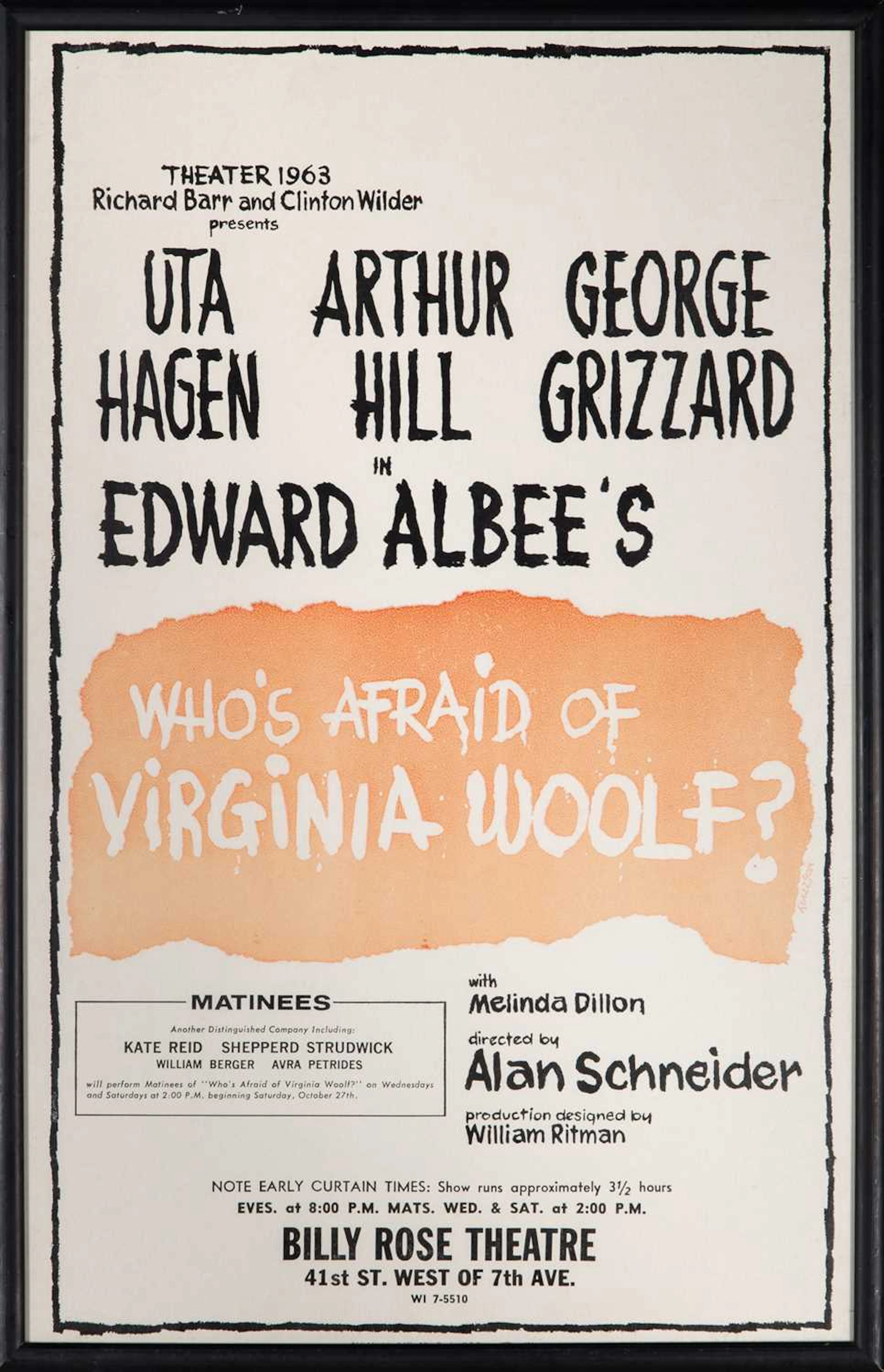 Original poster for Edward Albee's Who's Afraid of Virginia Woolf?