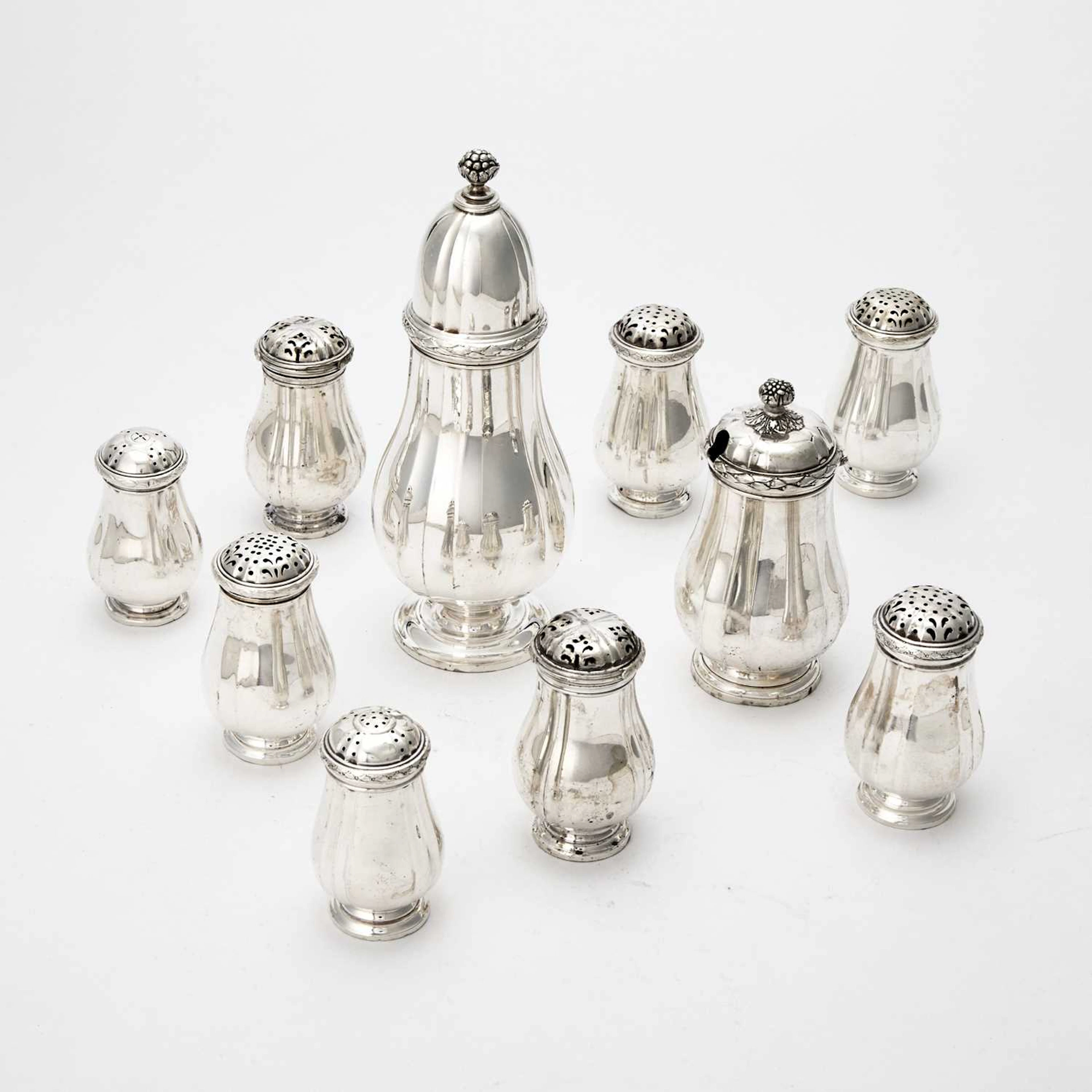 French Silver Condiment Set