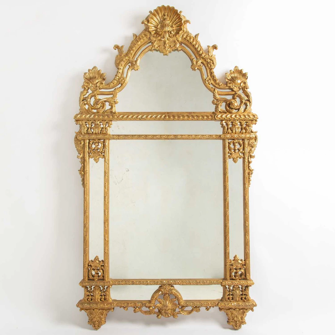 Regence Style Giltwood Overmantel Mirror