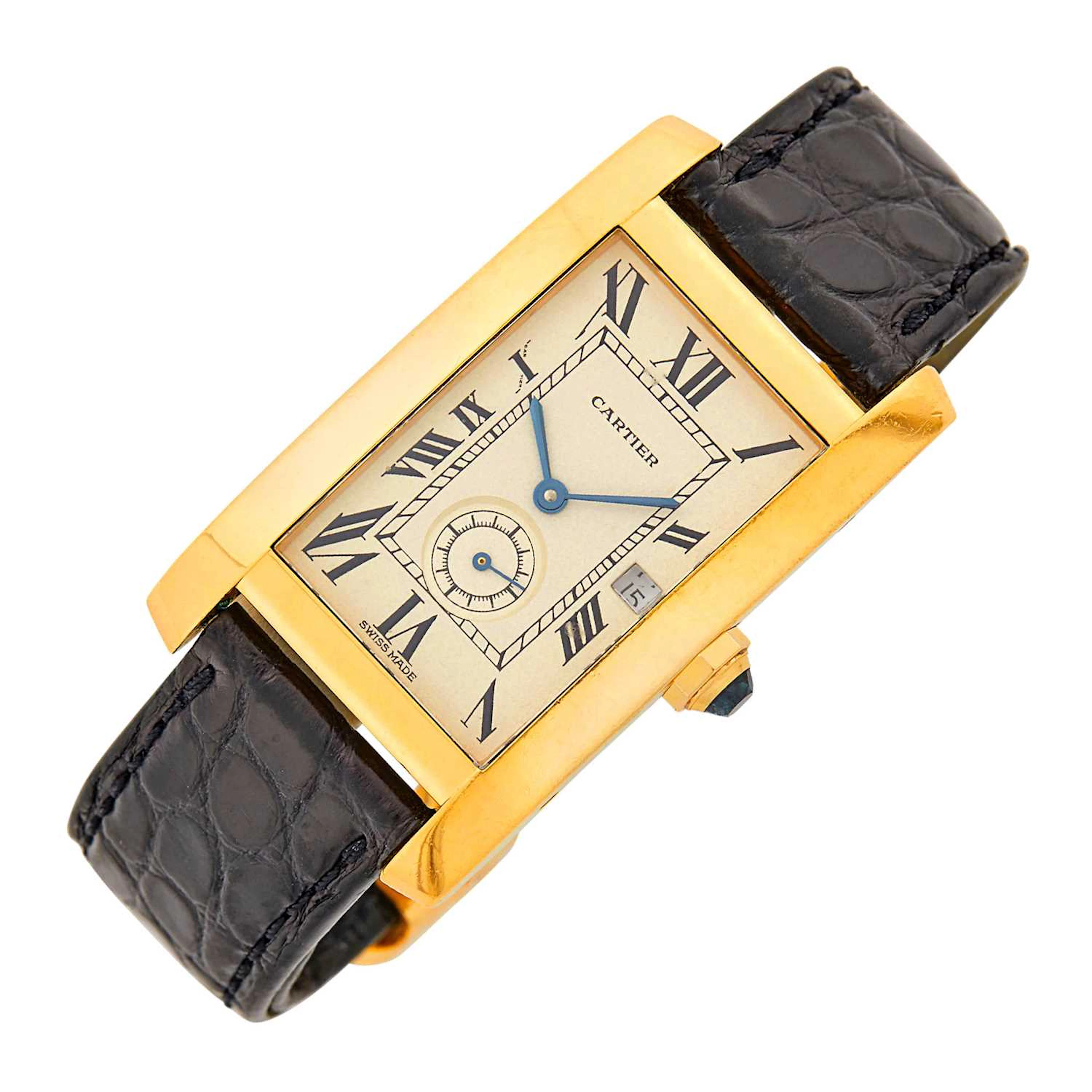 Cartier Gold 'Tank Americaine' Wristwatch, Ref. 811905