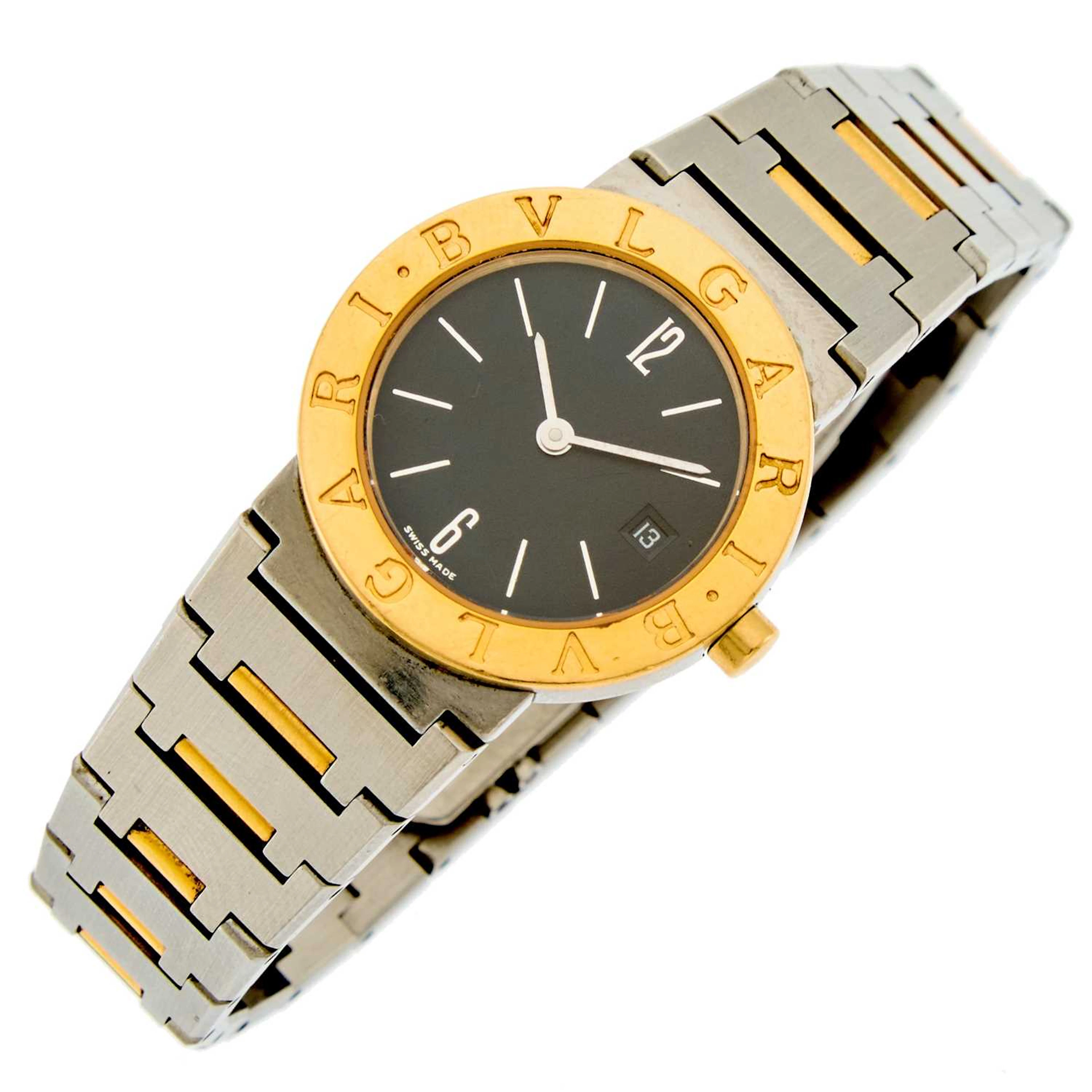 Bulgari Stainless Steel and Gold 'Bvlgari Bvlgari' Wristwatch