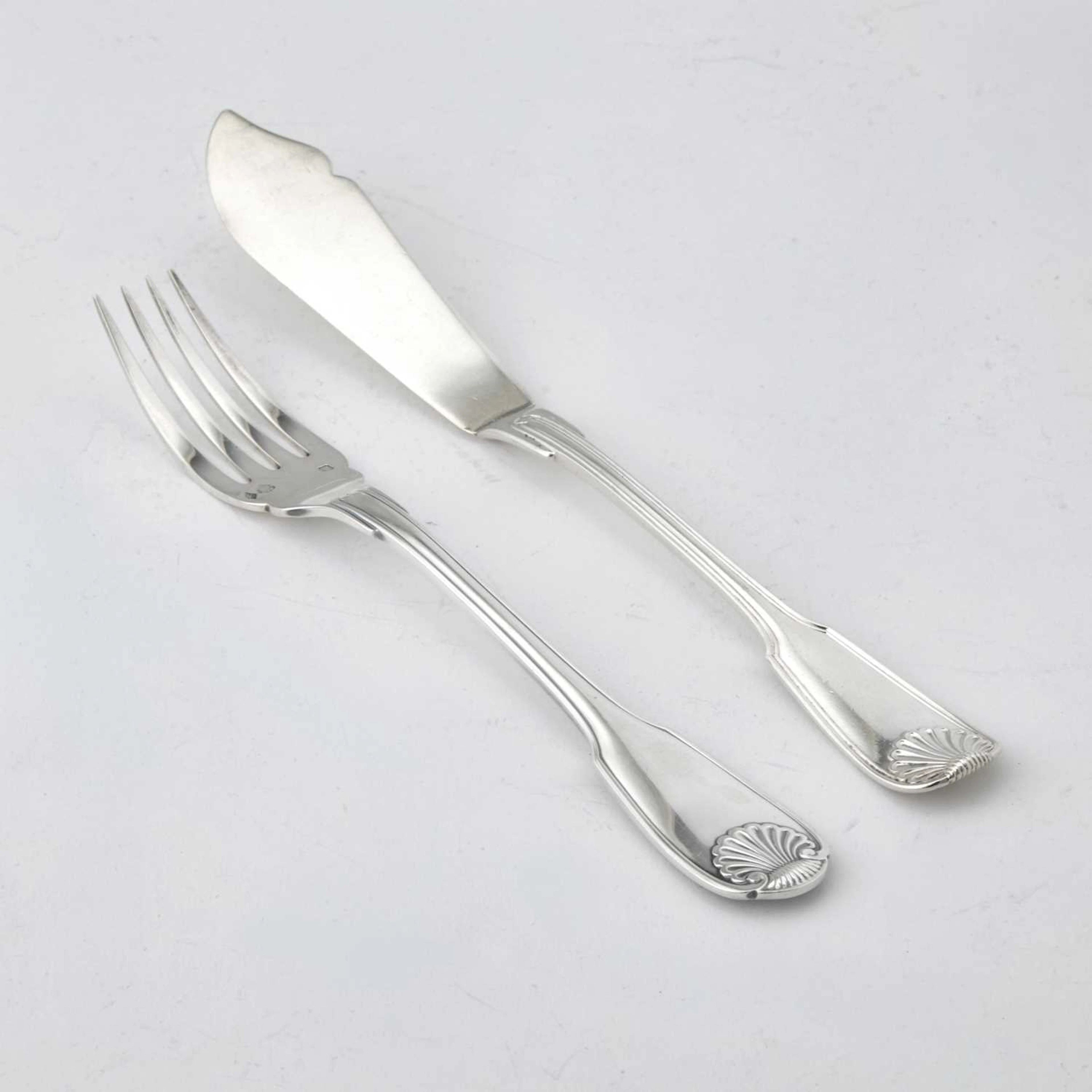Assembled French Silver Fish Service