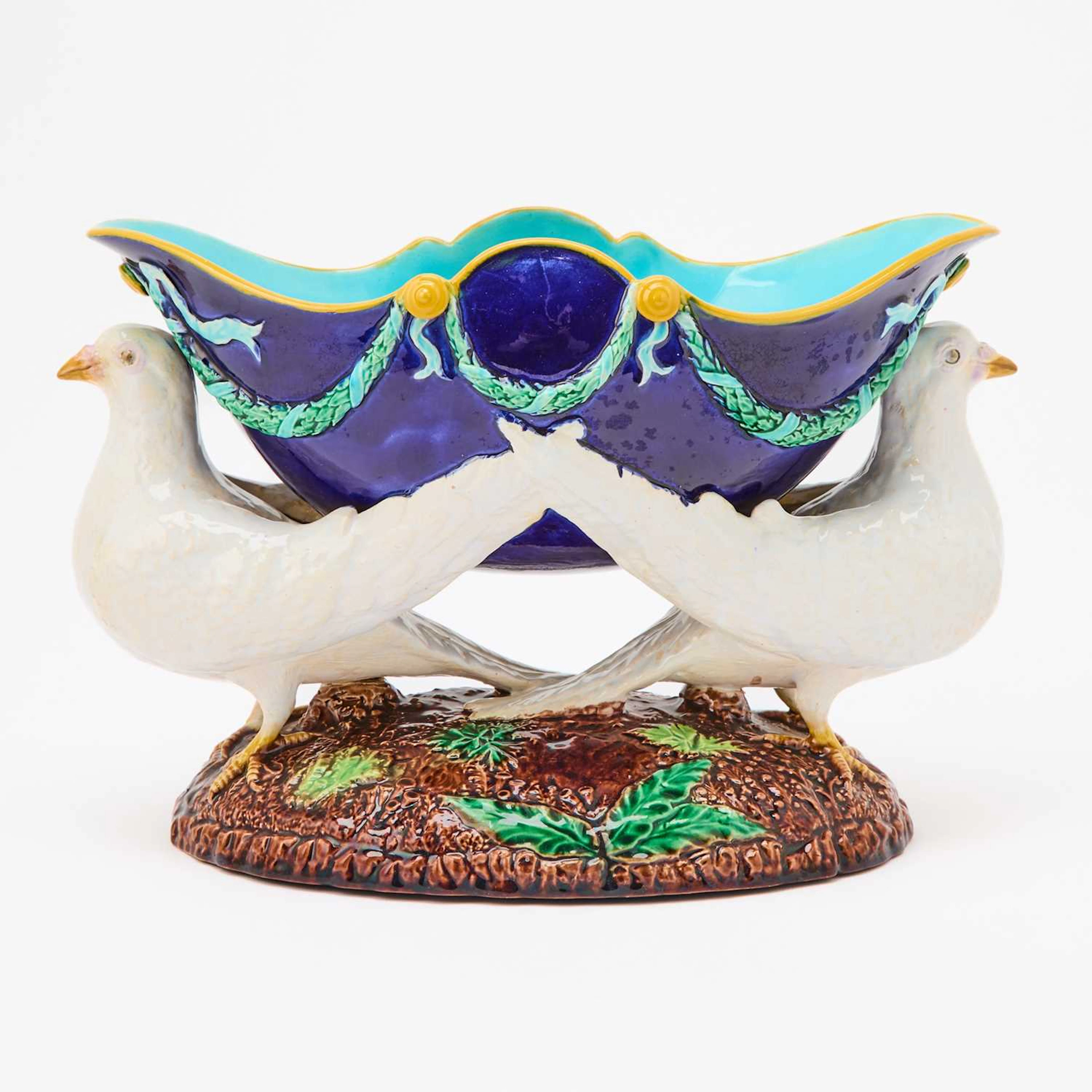 George Jones Majolica Centerpiece Bowl