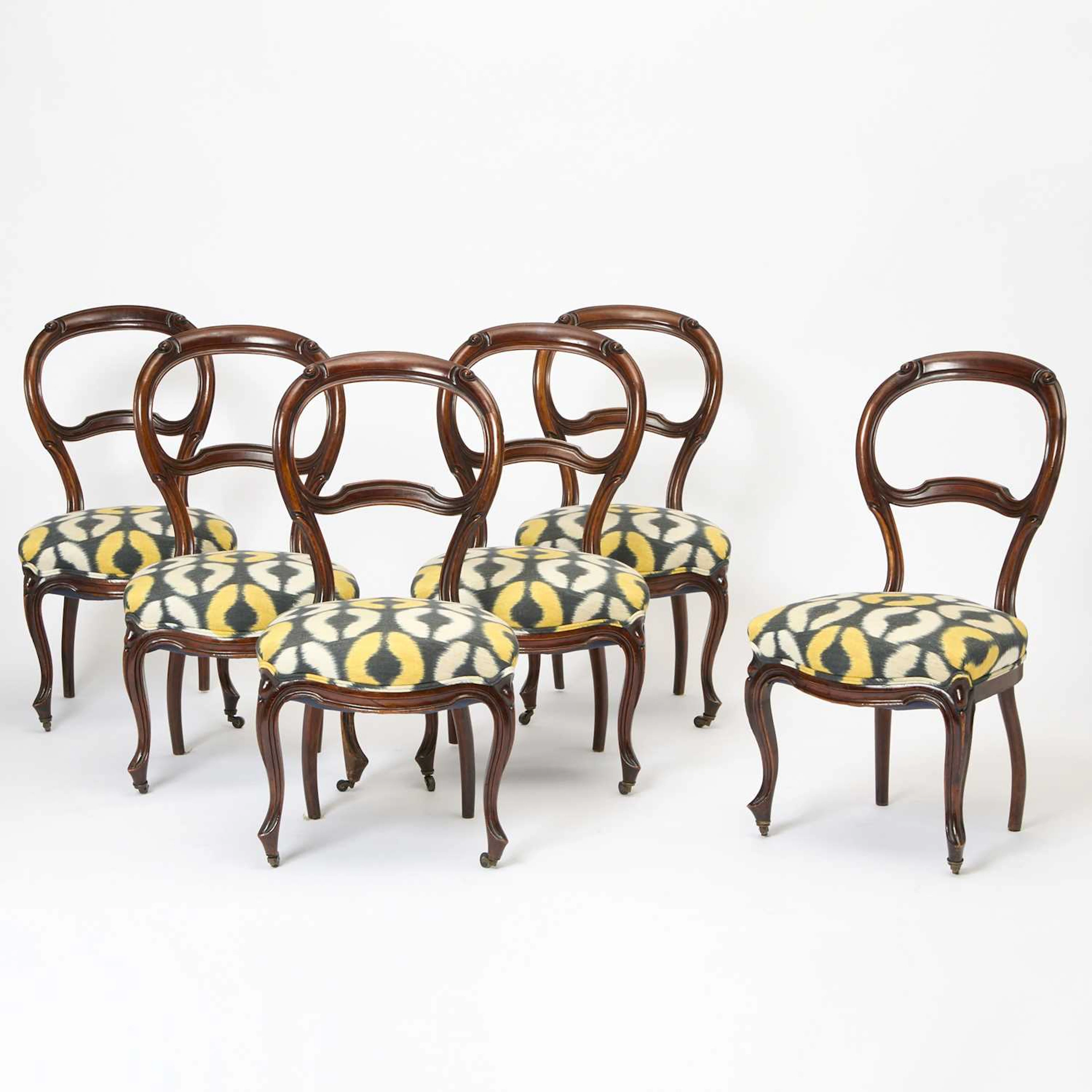 Set of Six Victorian Mahogany Side Chairs