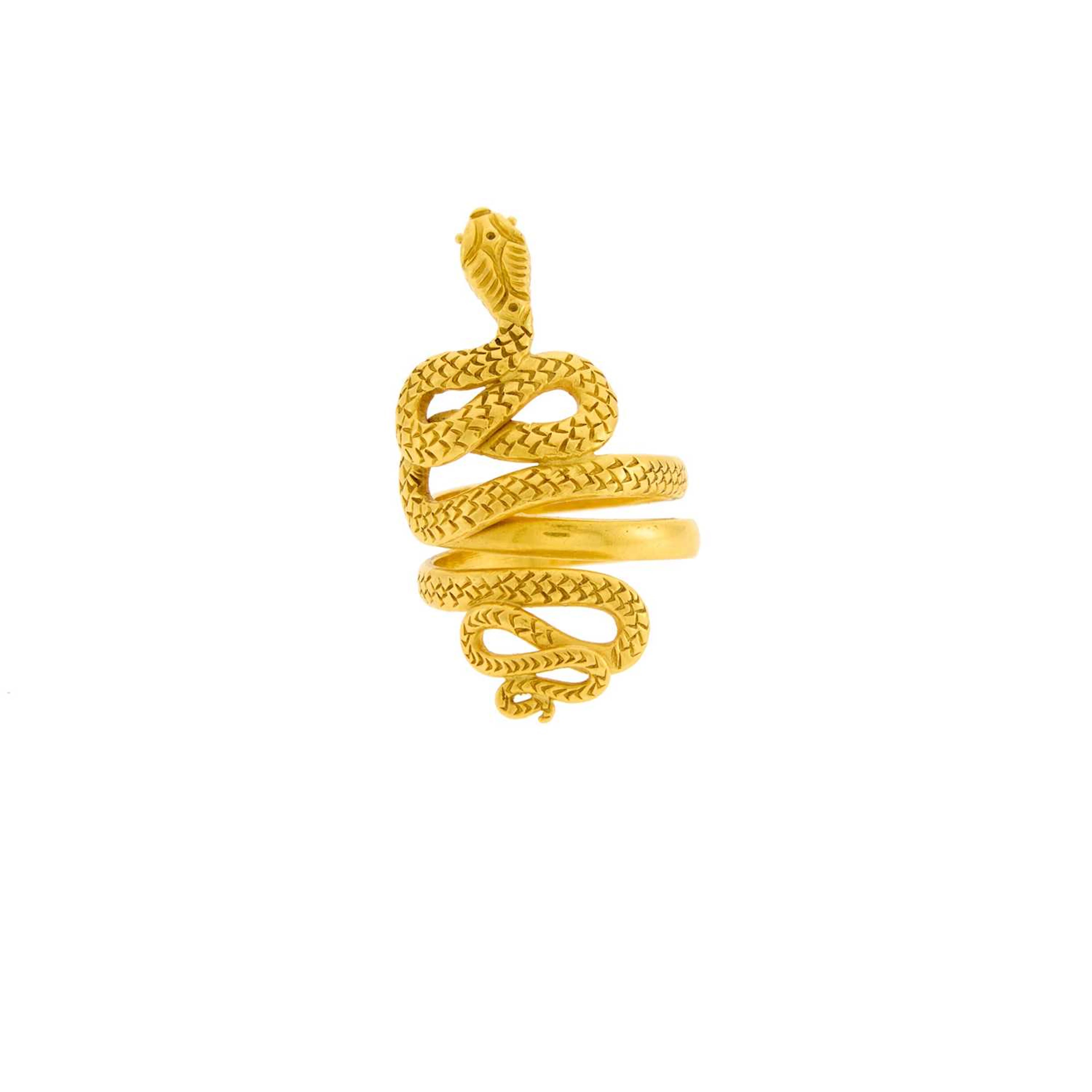 High Karat Gold Serpent Ring