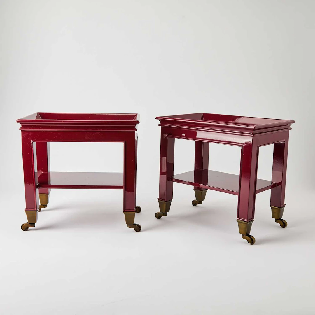 Two The Lacquer Company Lacquered Telephone Tables