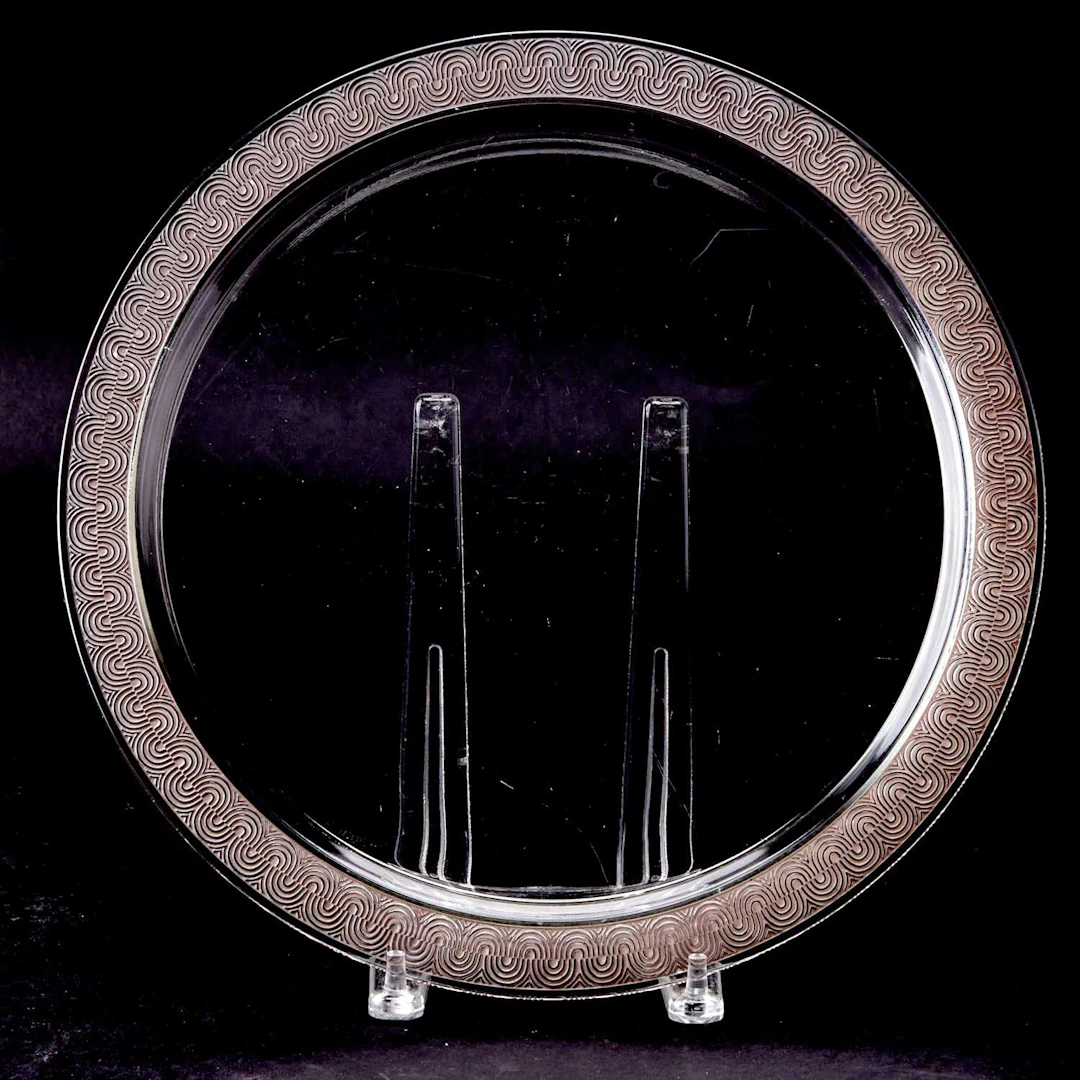 R. Lalique Molded Glass Serving Tray