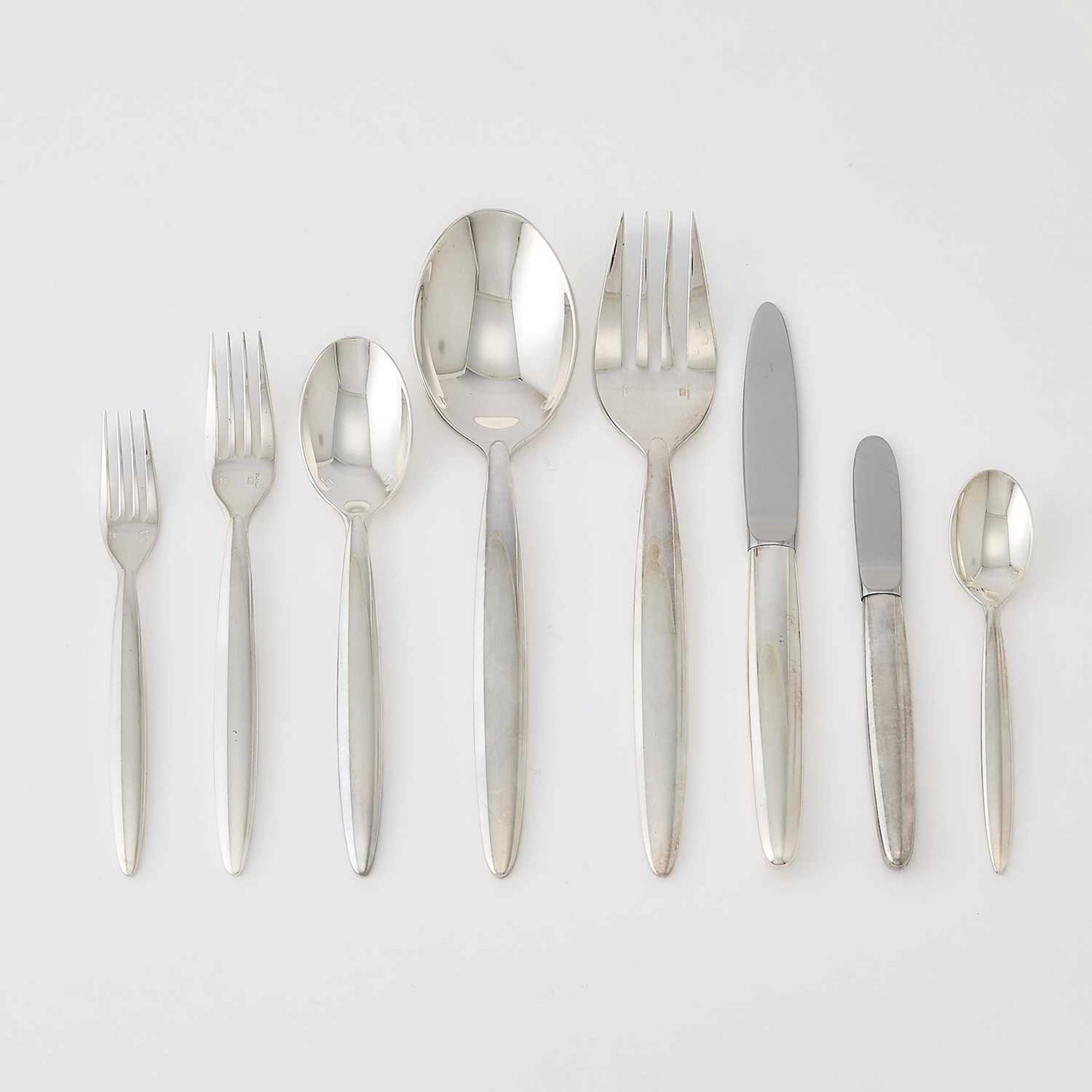 Christofle Silver Plated "Orleans" Pattern Part Flatware Service