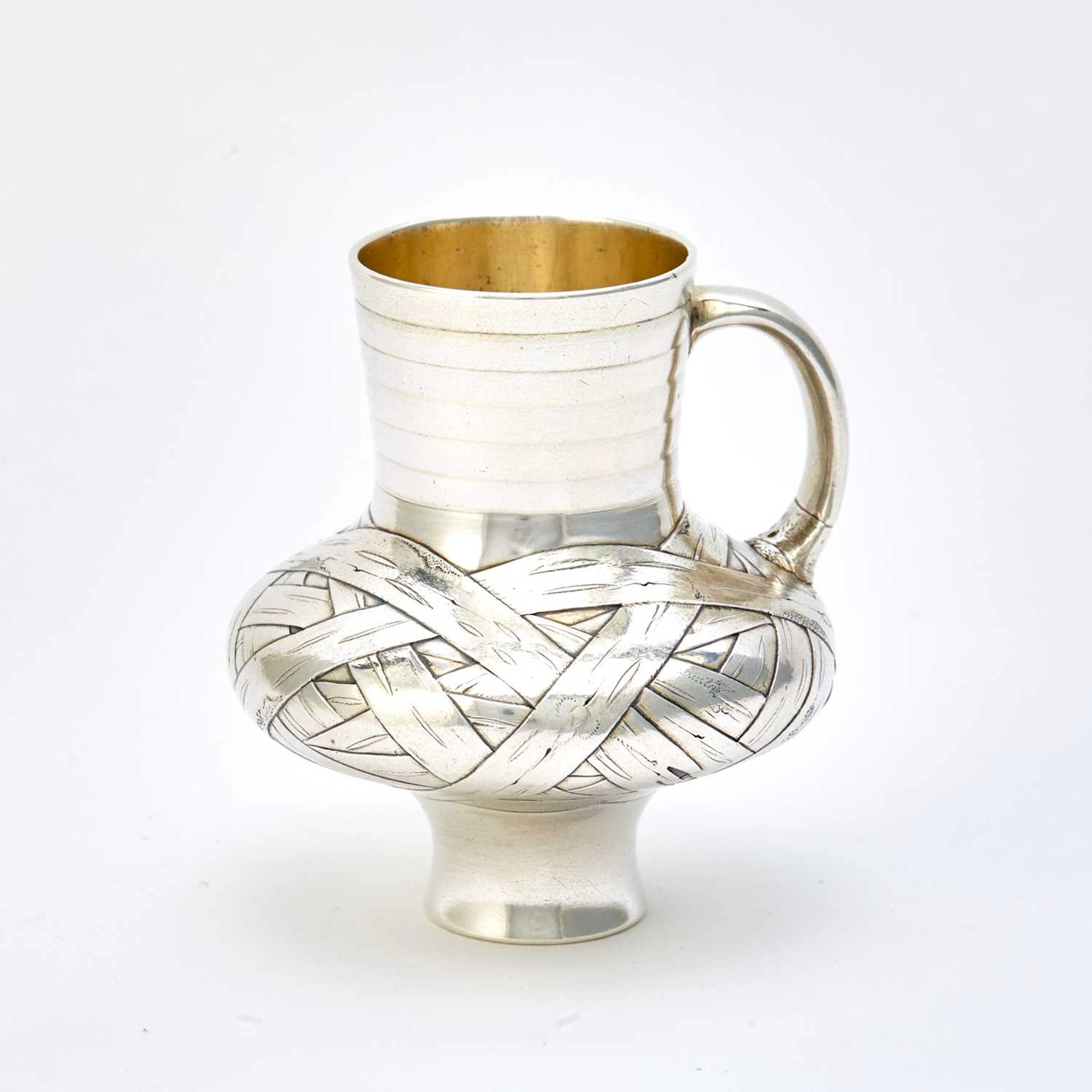 Russian Silver Trompe l'Oeil Jug