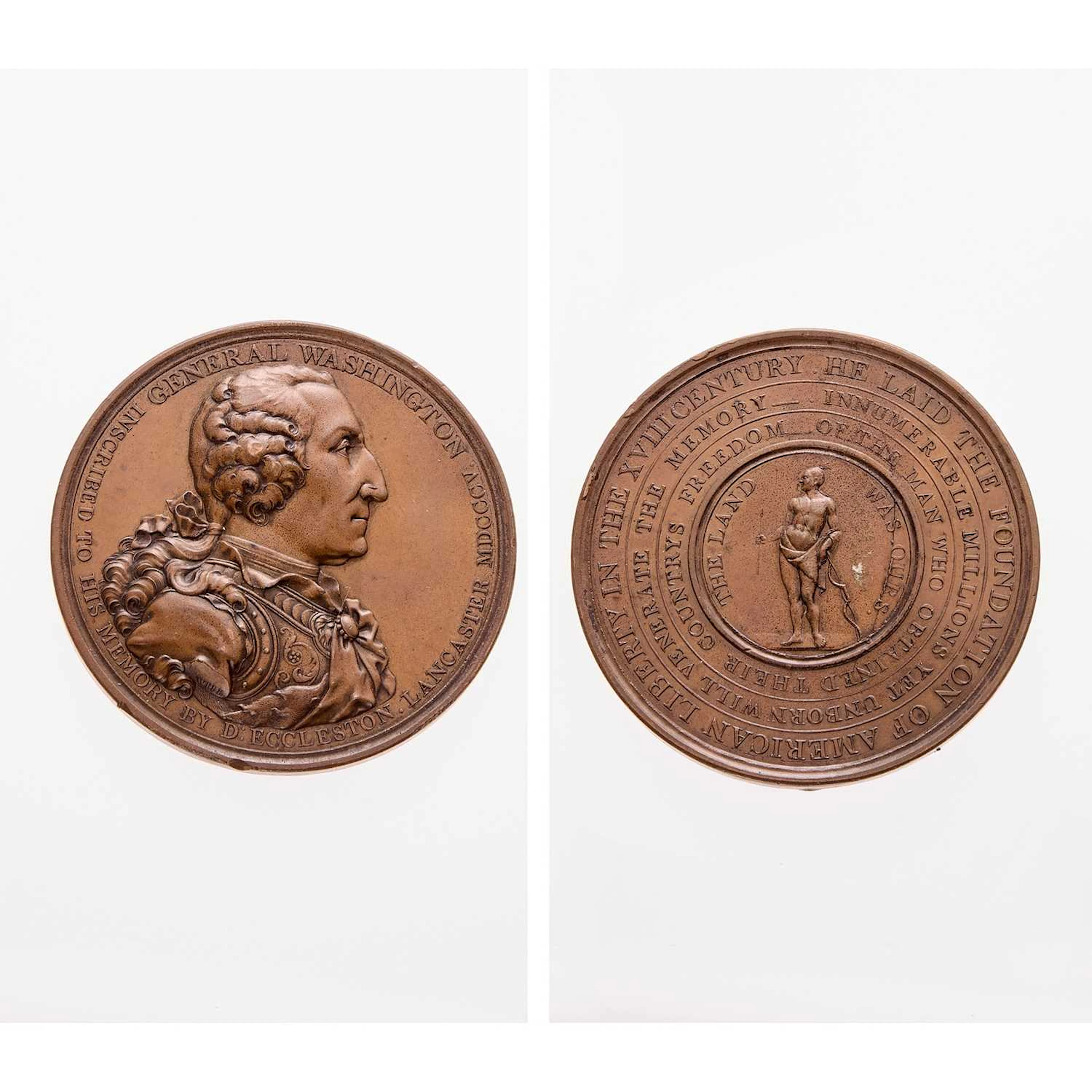 1805 Eccleston Medal, Baker 85, Musante GW-88. Bronze. Uncirculated Details.