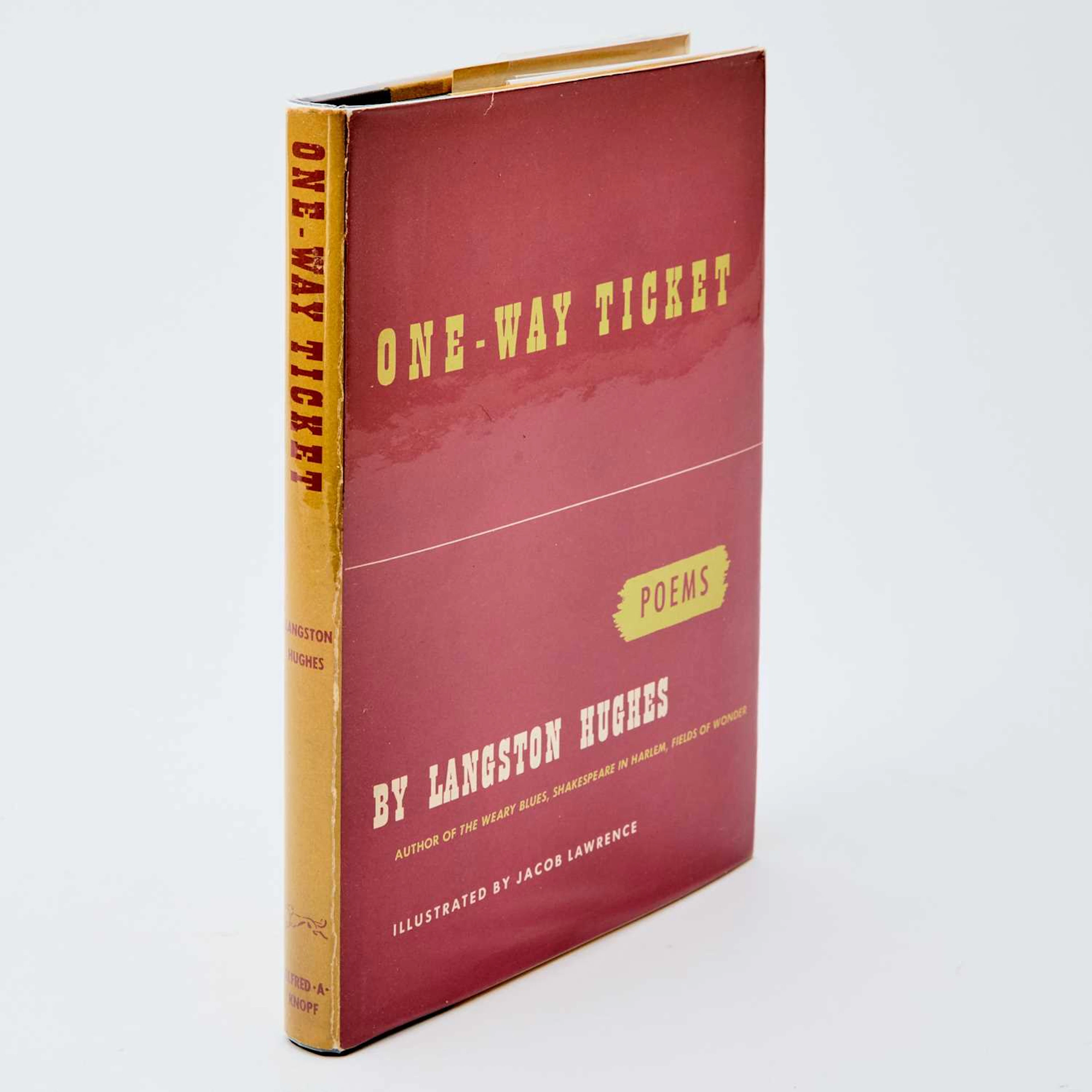 A very fine inscribed first edition of Langston Hughes' One-Way Ticket