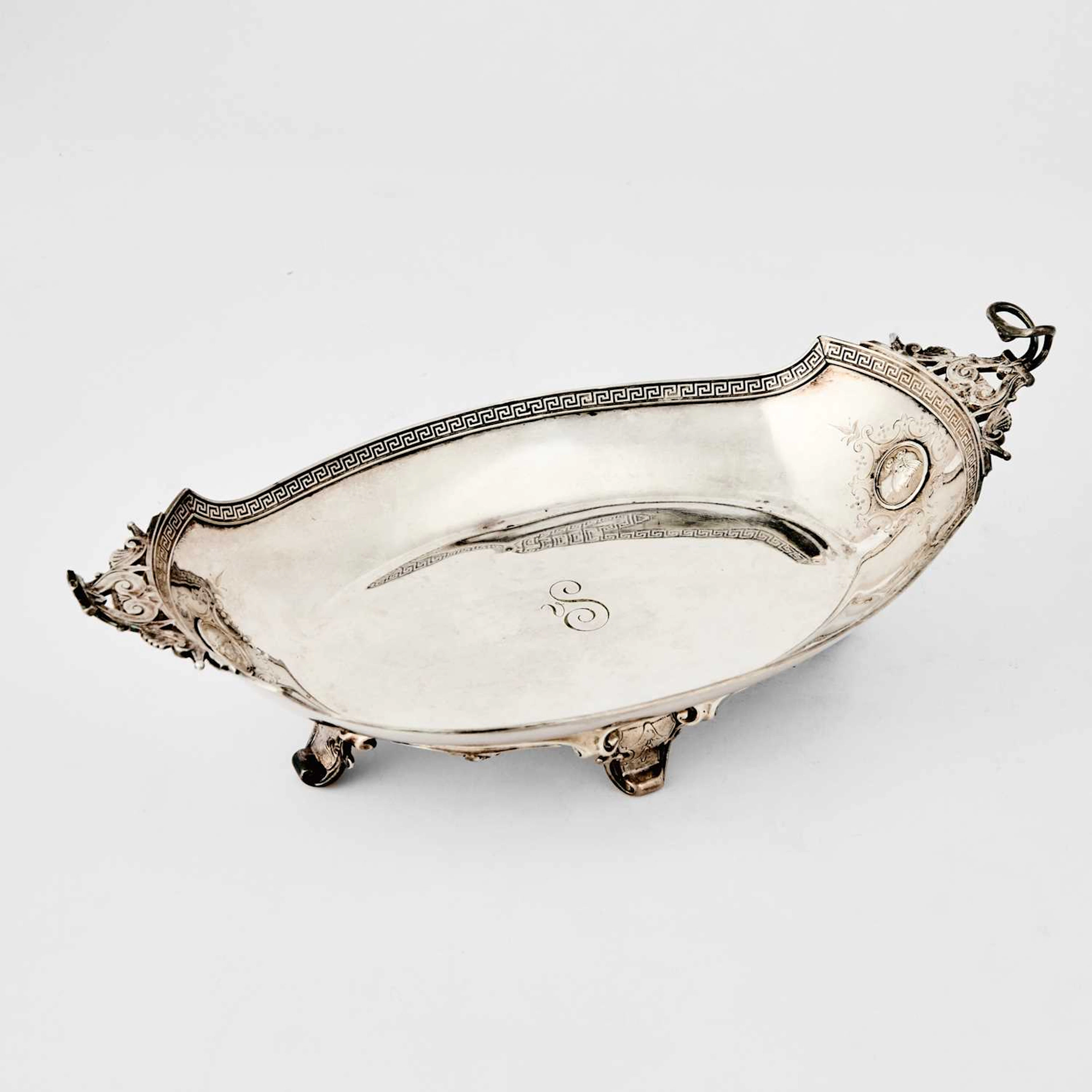 Gorham Mfg. Co. Silver "Medallion" Pattern Bread Tray