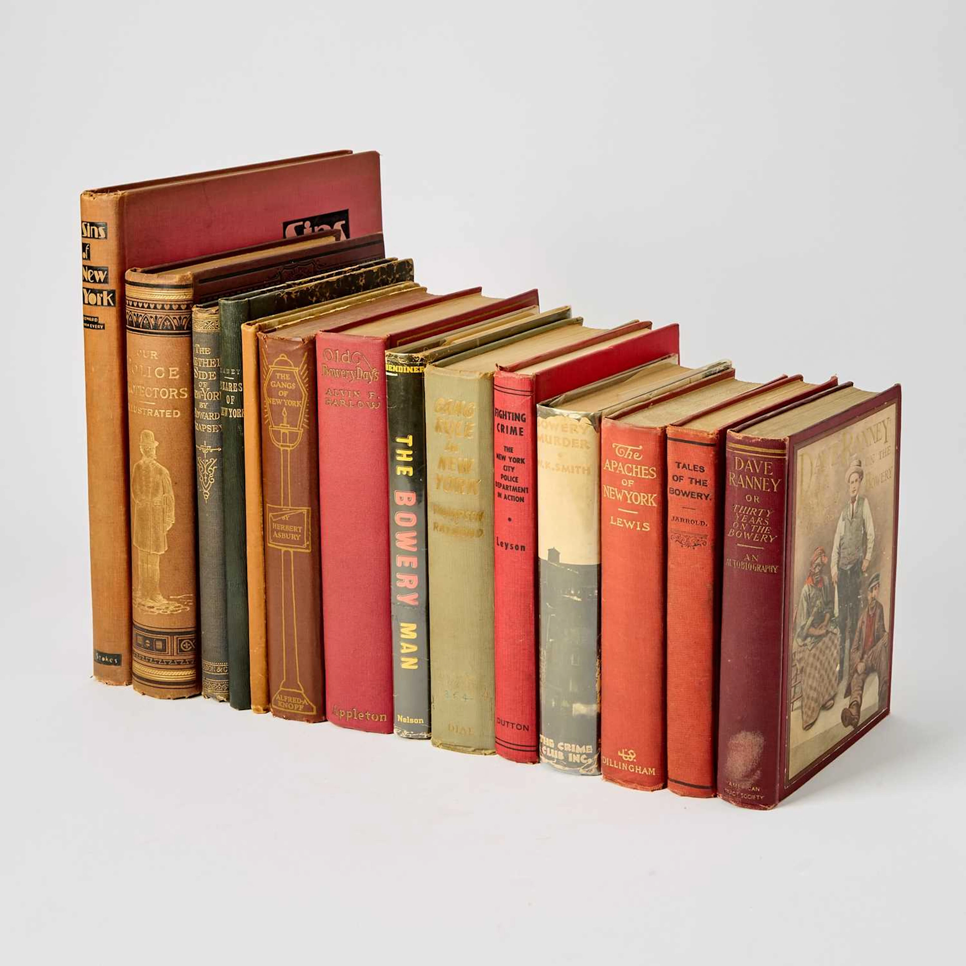 A collection of books about crime in New York City