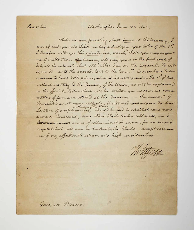 President Thomas Jefferson’s unvarnished observations on the arrest