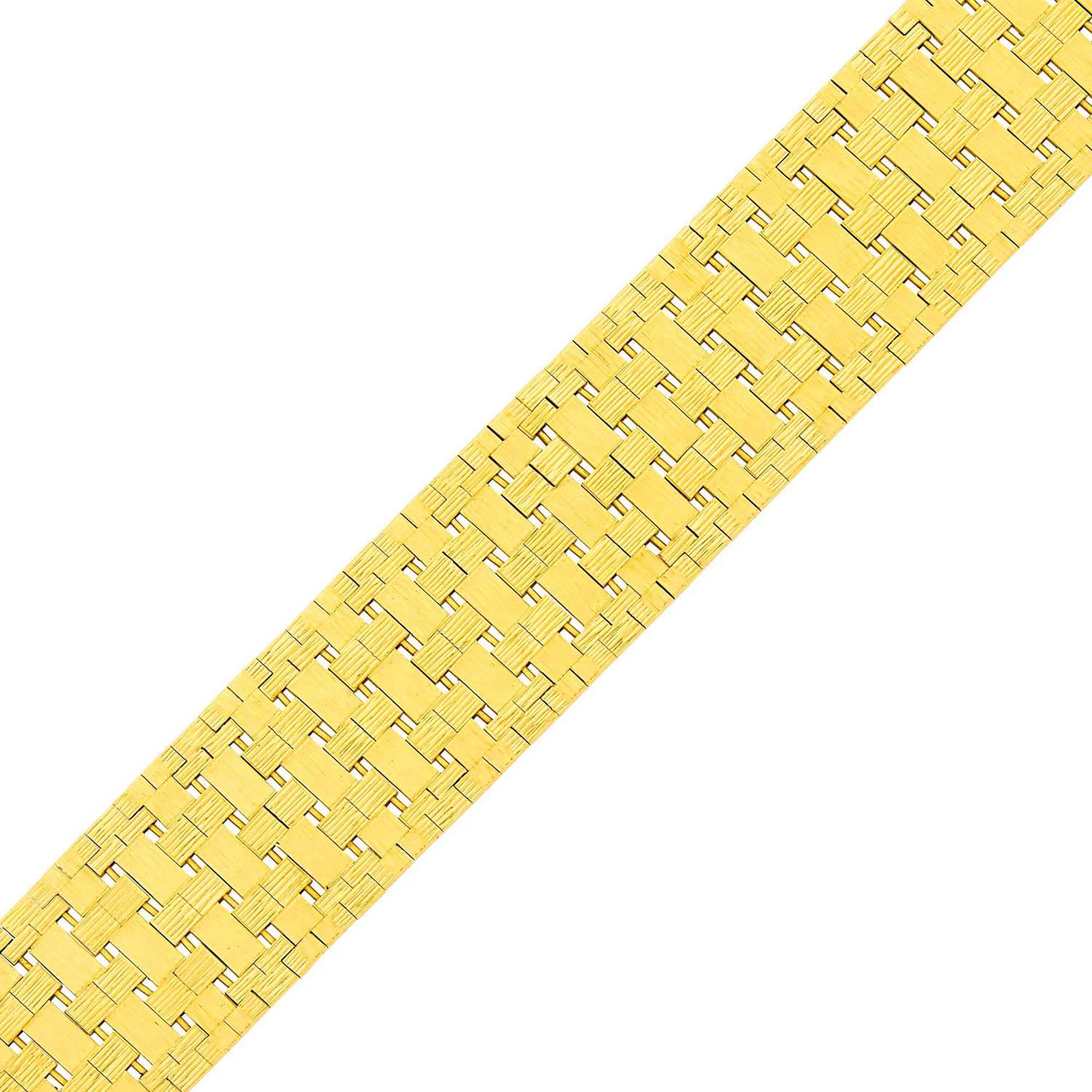 Cartier Wide Gold Basketweave Bracelet