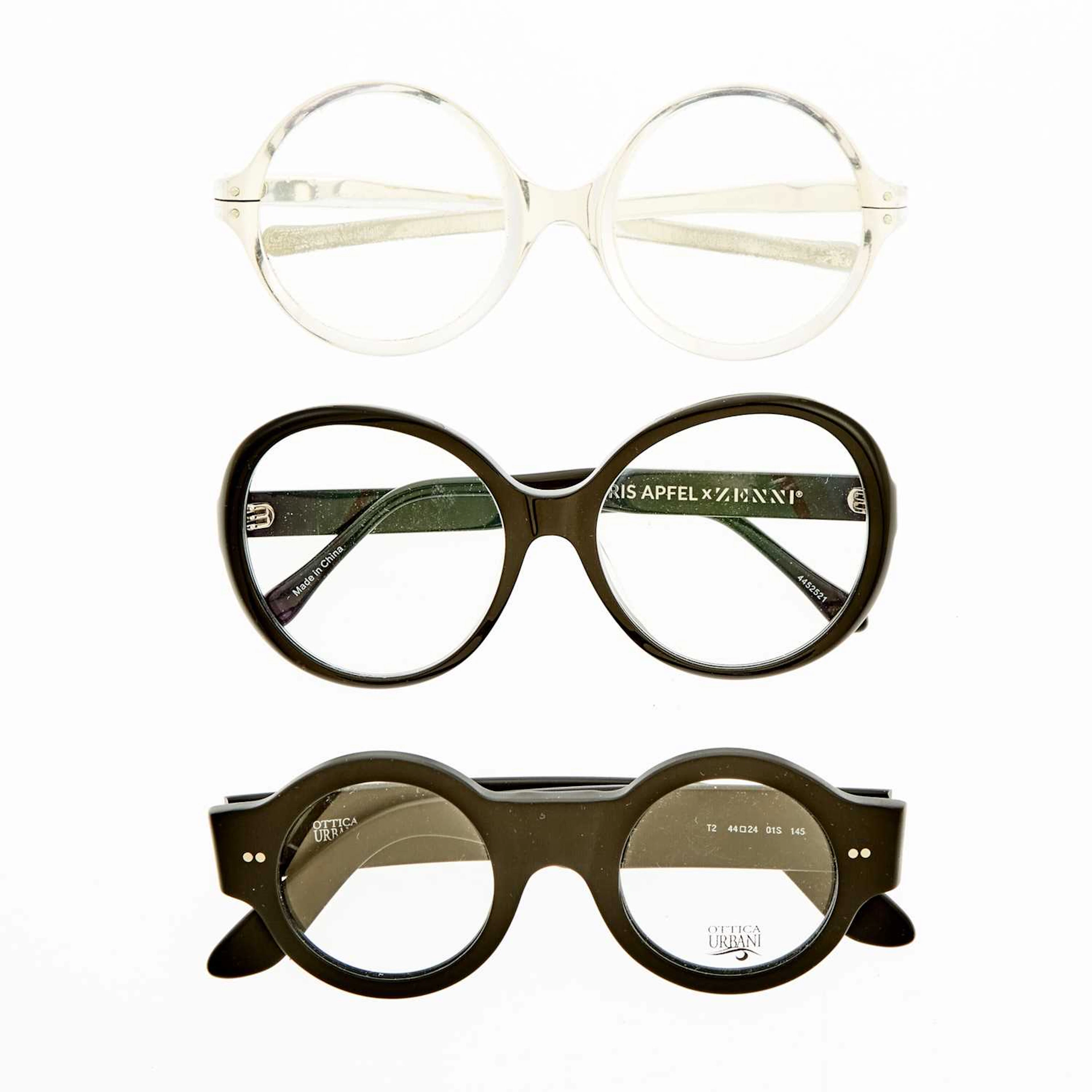 Three Eyeglass Frames