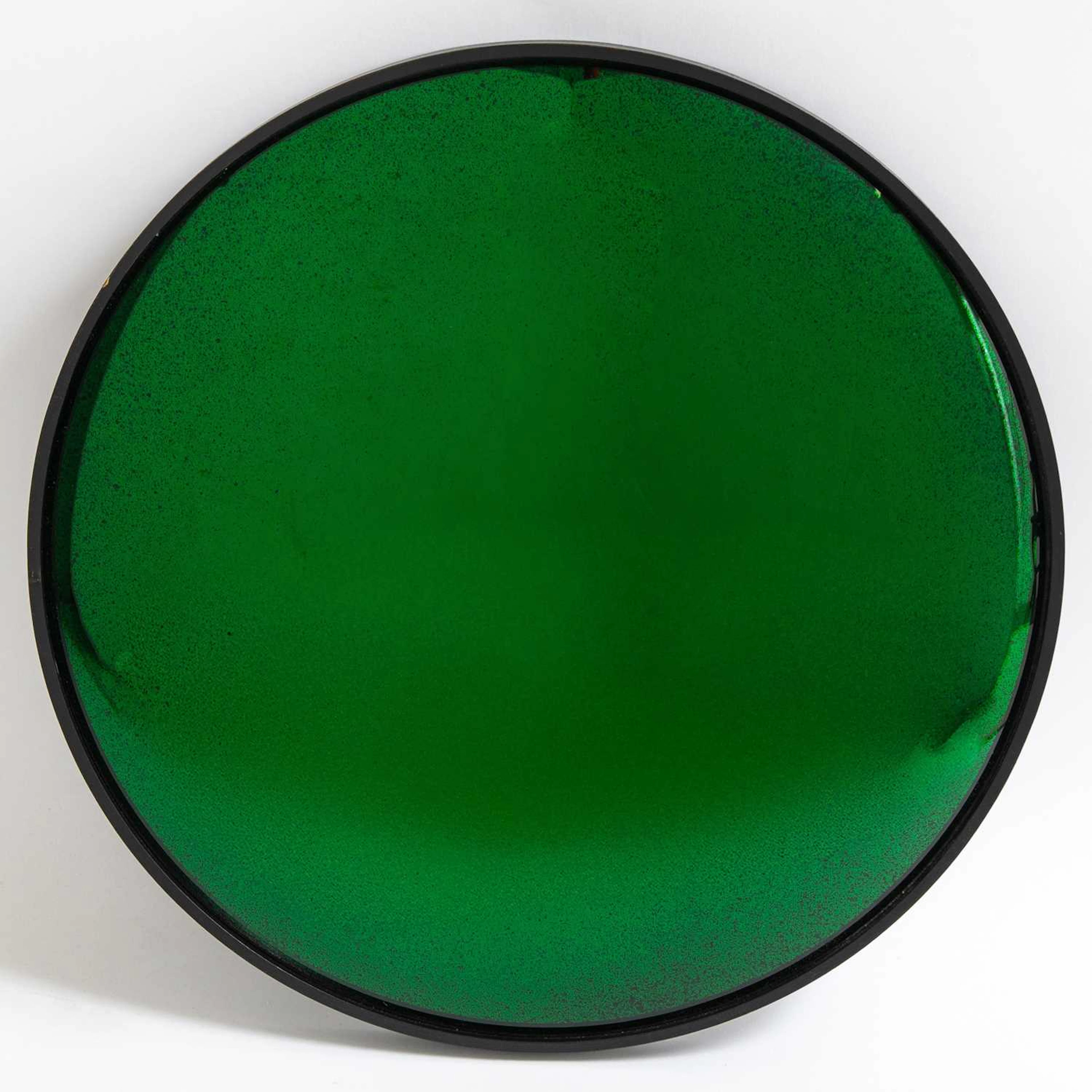 Contemporary Green Tinted Convex Mirror