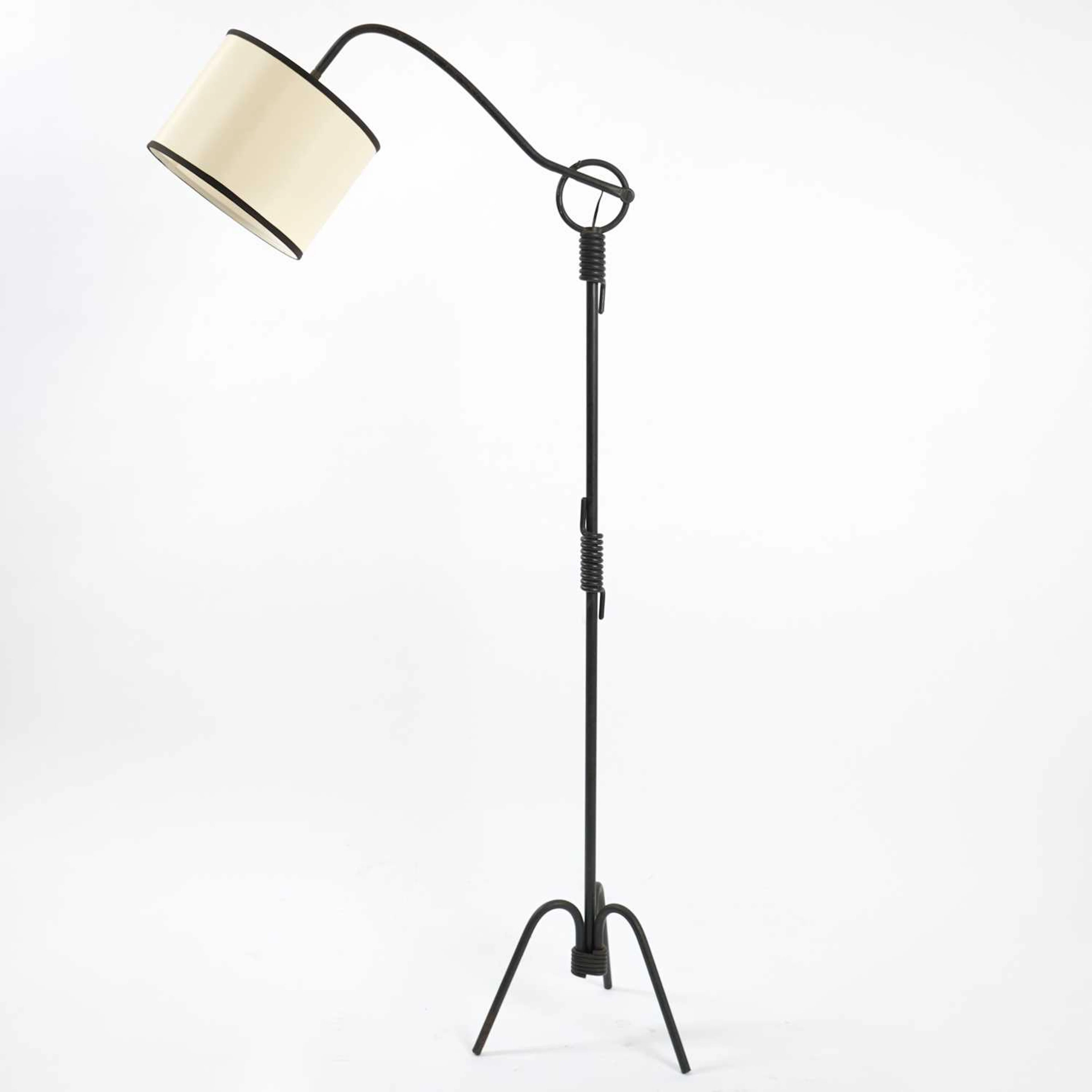 Jean Royère Style Wrought-Iron Floor Lamp