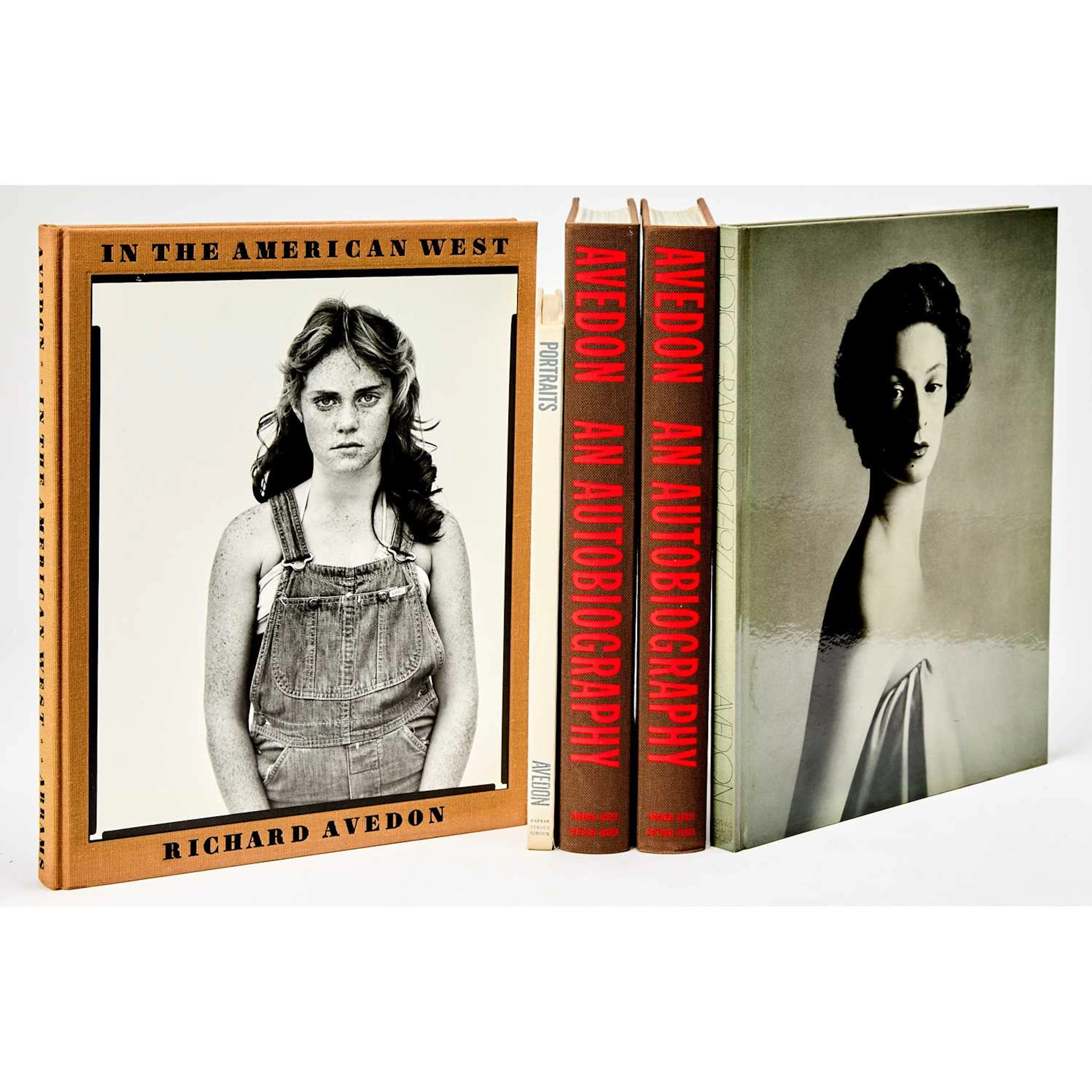 Richard Avedon monographs, four signed and two inscribed to Jane Stanton